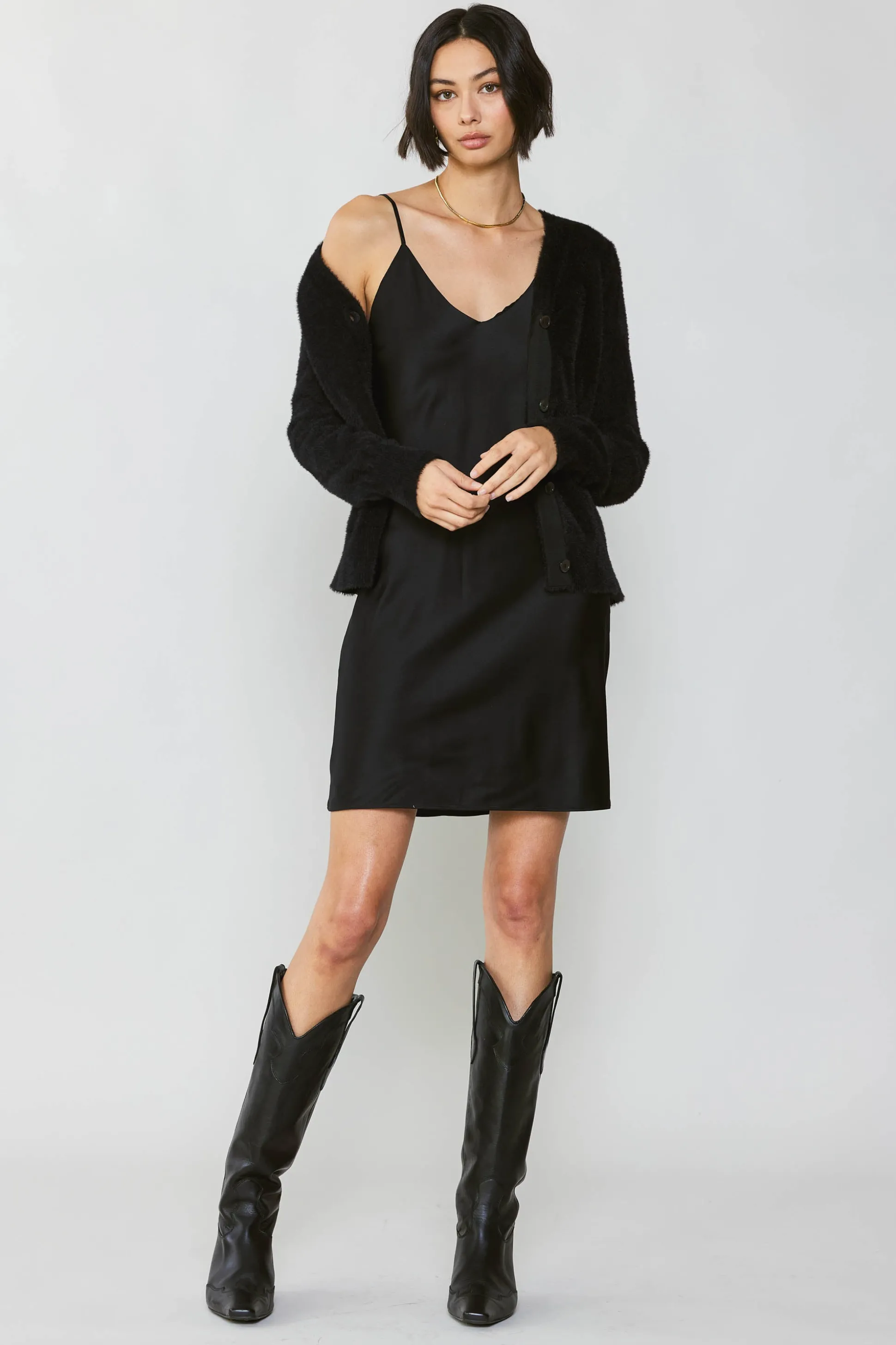 Metallic Contrast Cardigan<Current Air Discount