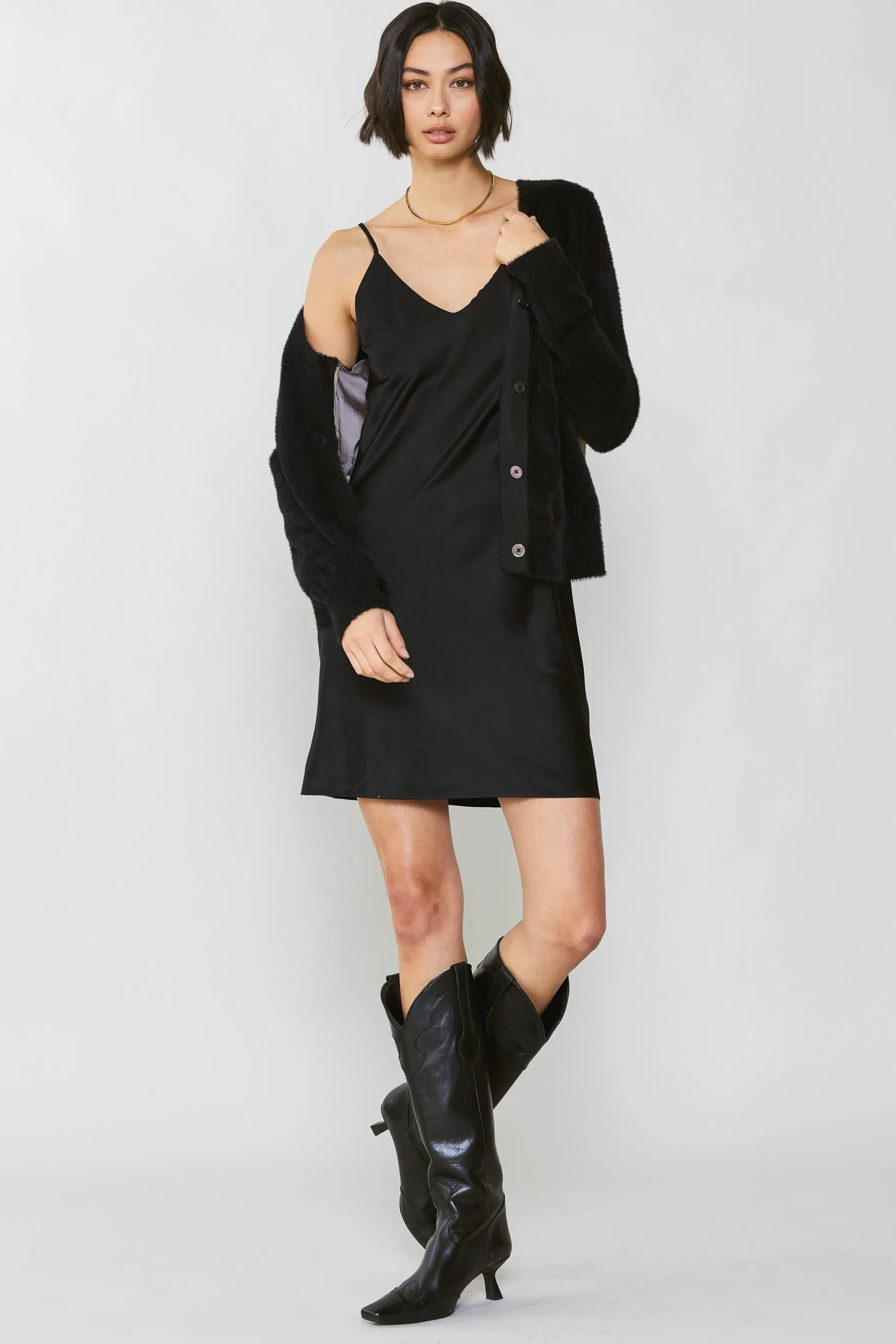 Metallic Contrast Cardigan<Current Air Discount