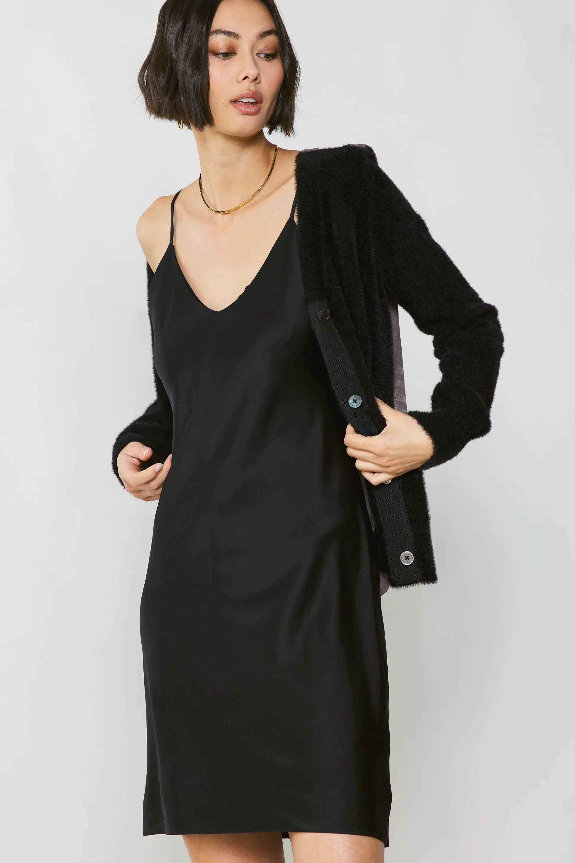 Metallic Contrast Cardigan<Current Air Discount