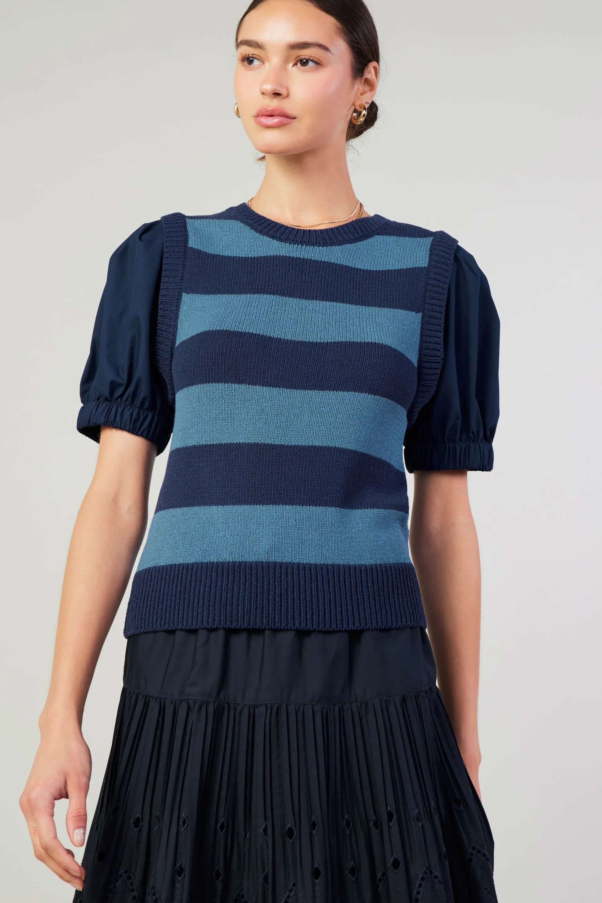 Striped Sweater Top<Current Air Online