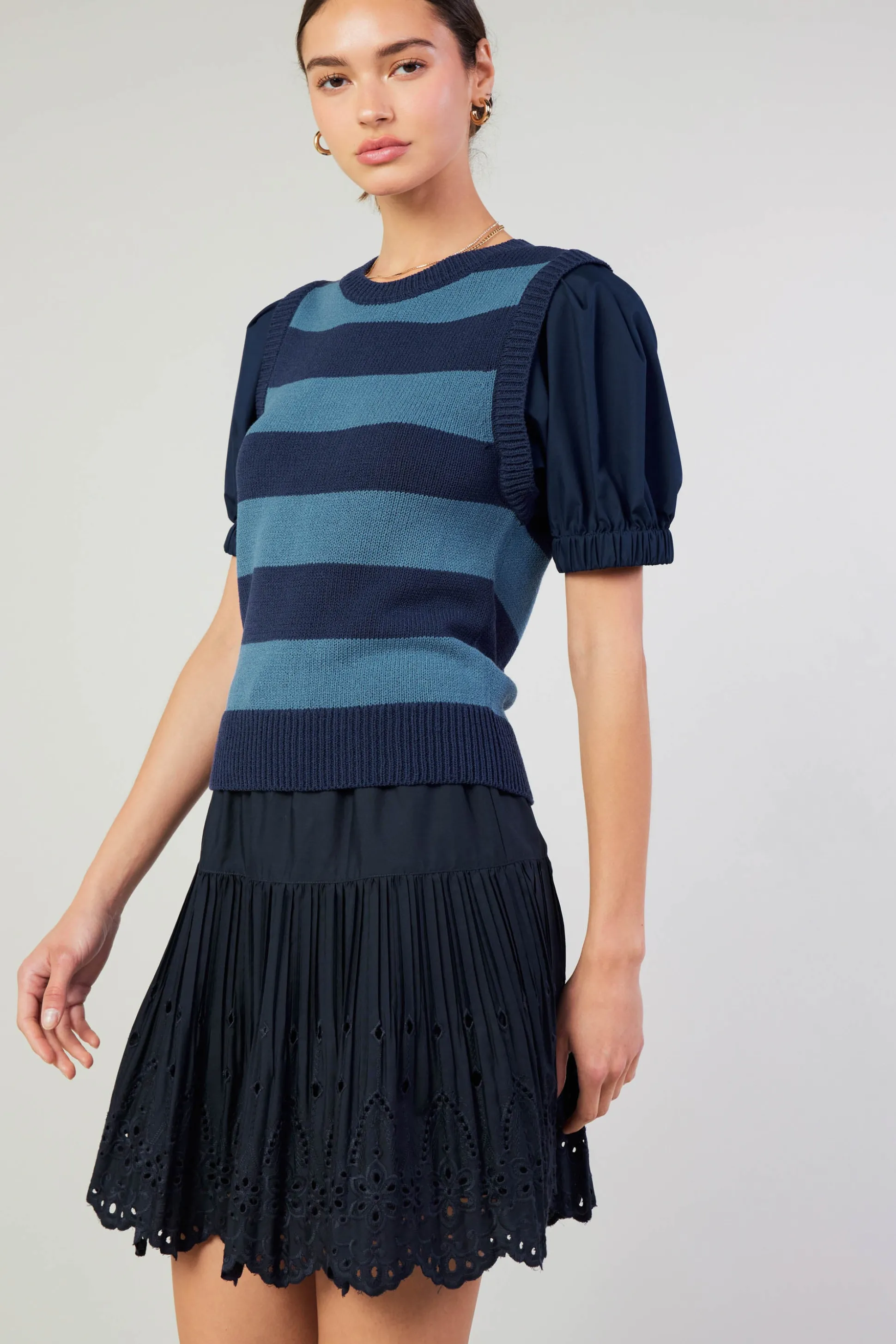 Striped Sweater Top<Current Air Online