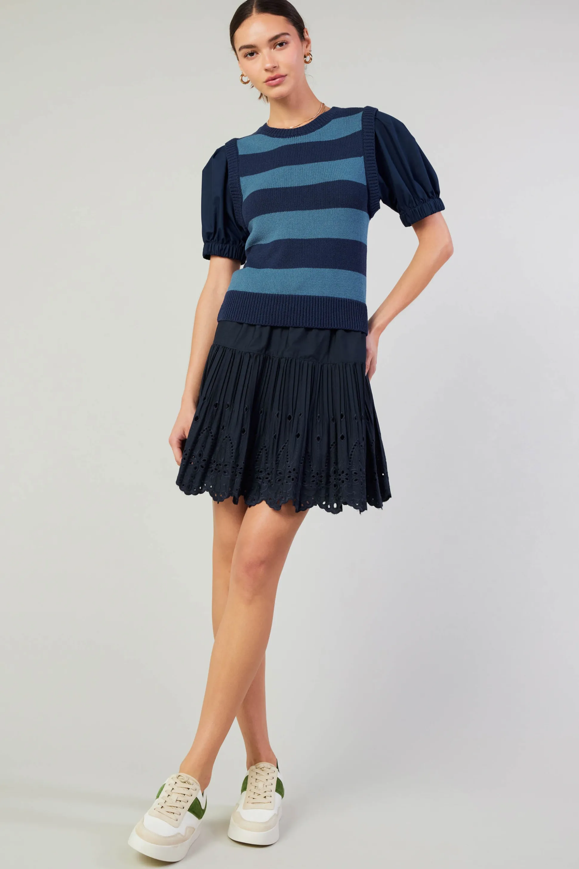 Striped Sweater Top<Current Air Online