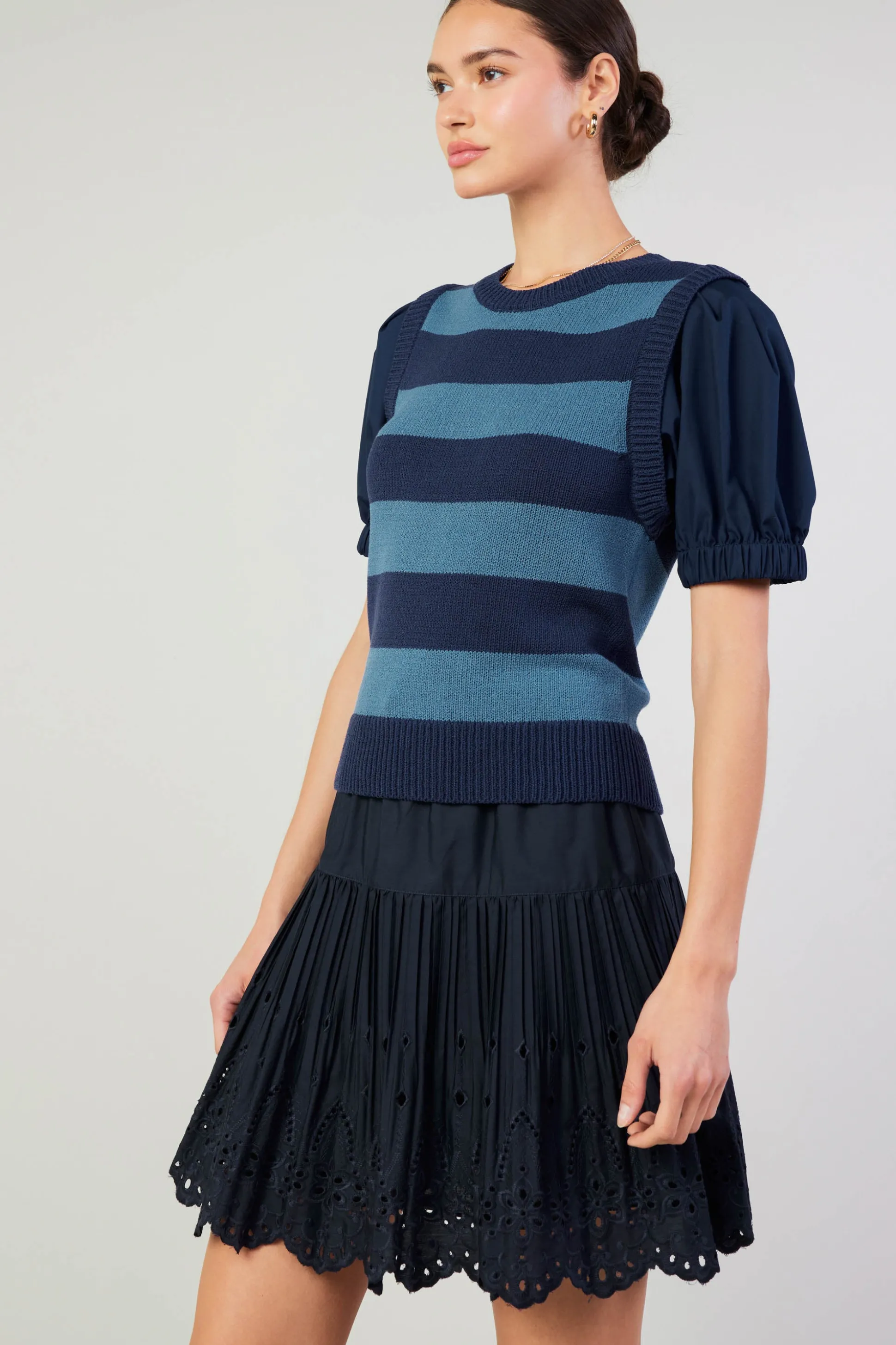 Striped Sweater Top<Current Air Online