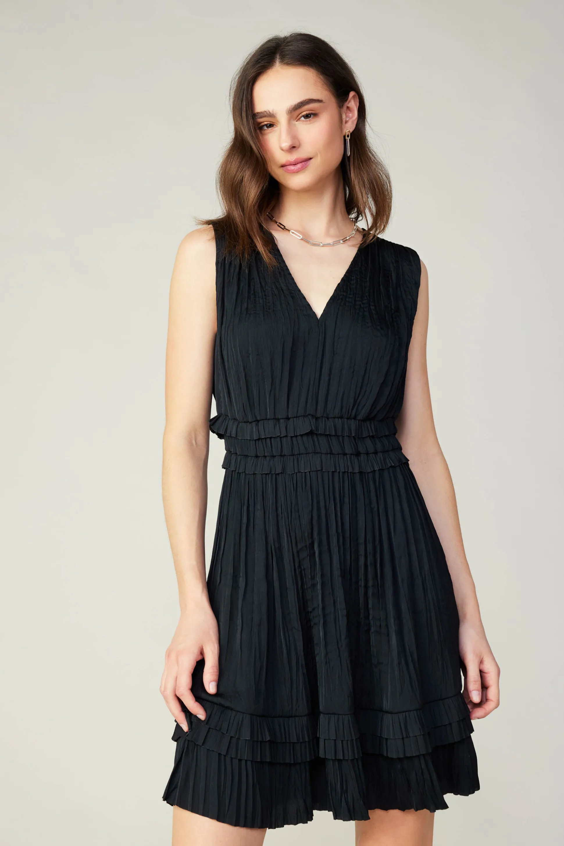 Aurora Crinkle Pleated Mini Dress<Current Air Clearance