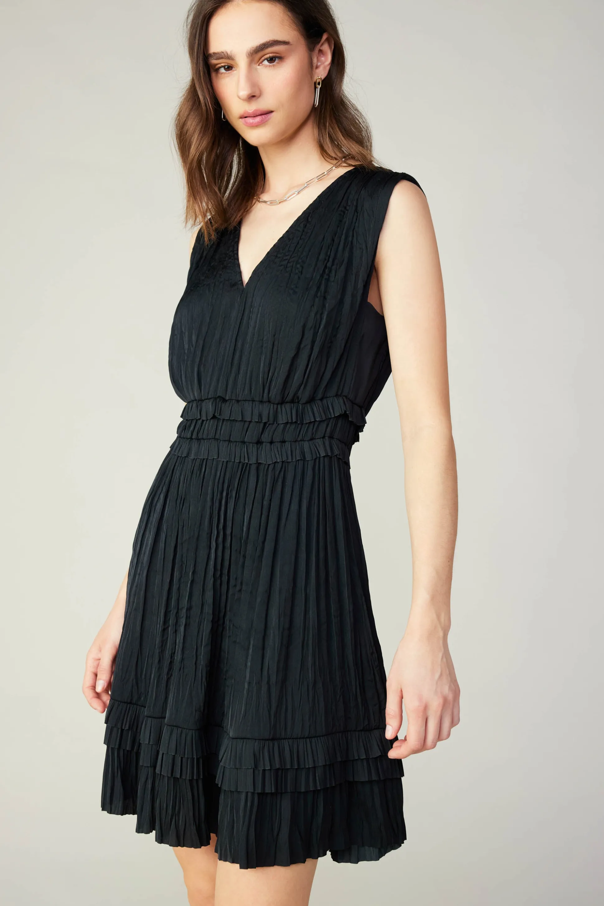 Aurora Crinkle Pleated Mini Dress<Current Air Clearance