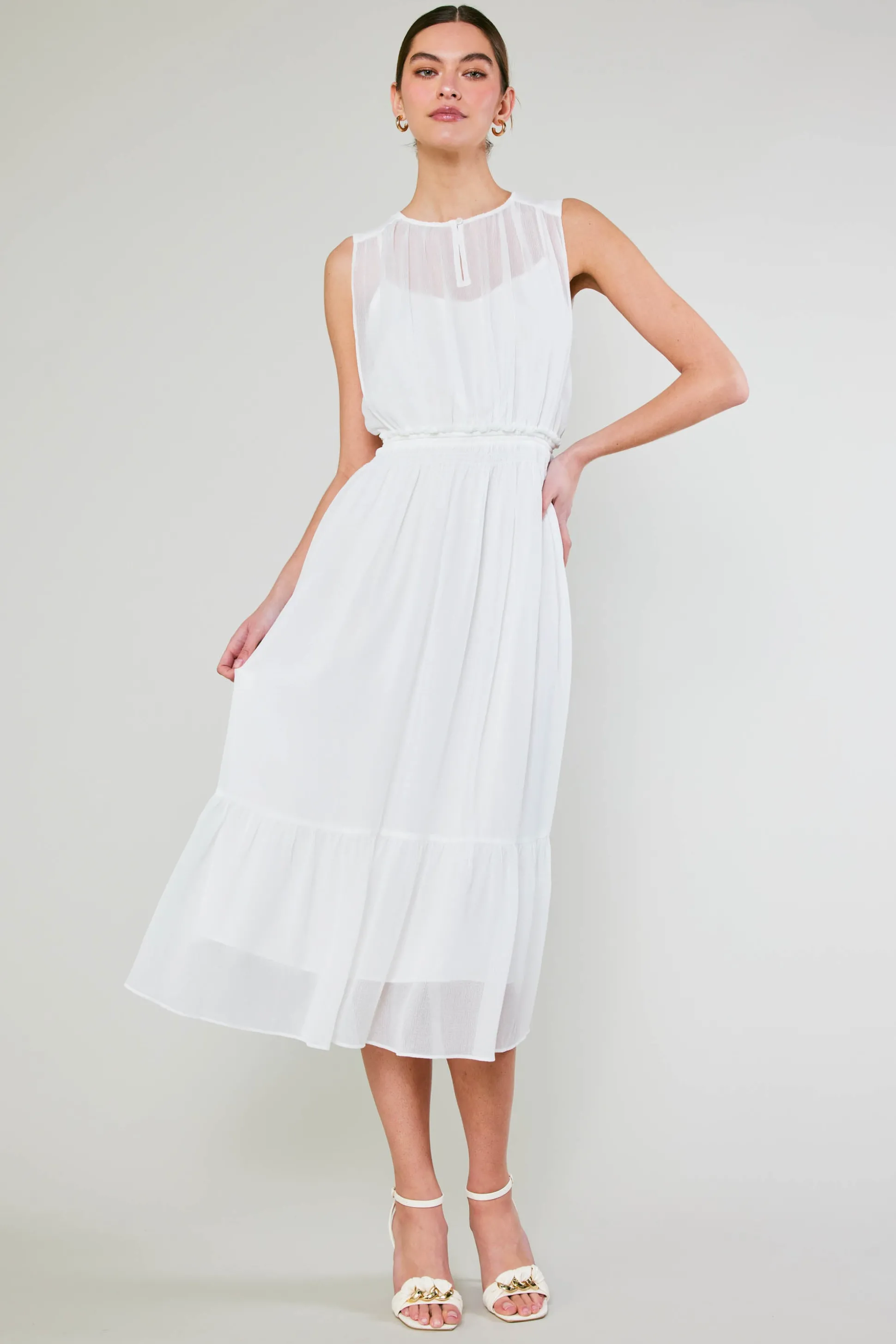 Overlayed Midi Dress<Current Air Clearance