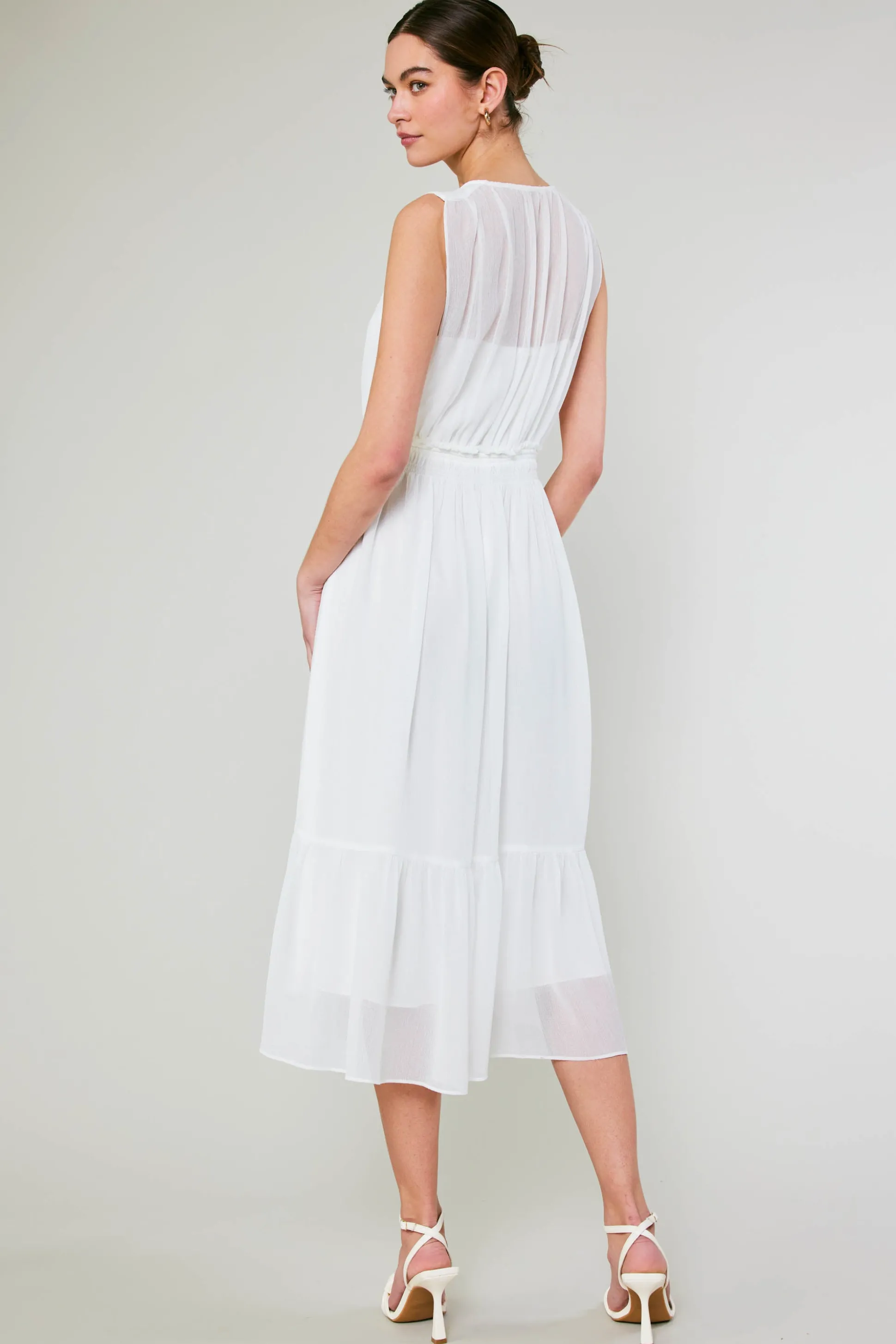 Overlayed Midi Dress<Current Air Clearance
