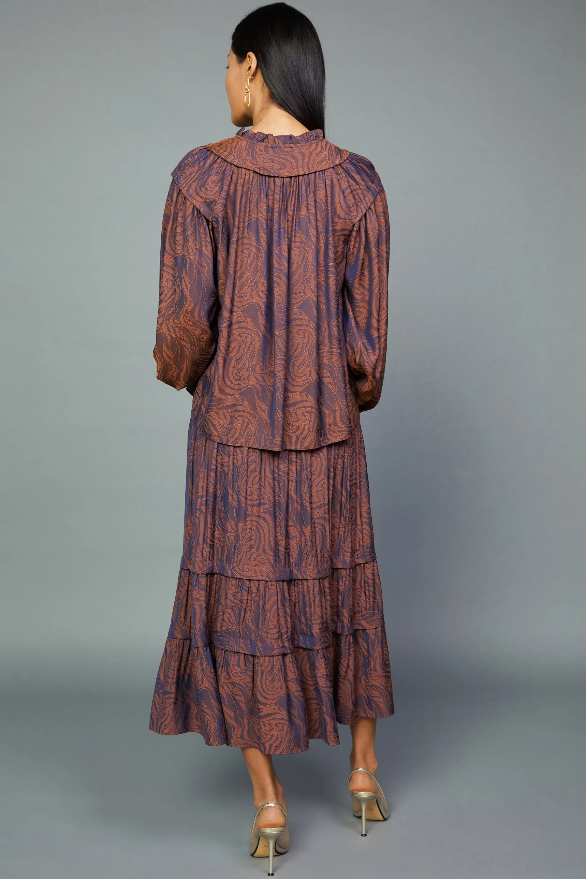 Swirl Motif Blouse<Current Air Sale