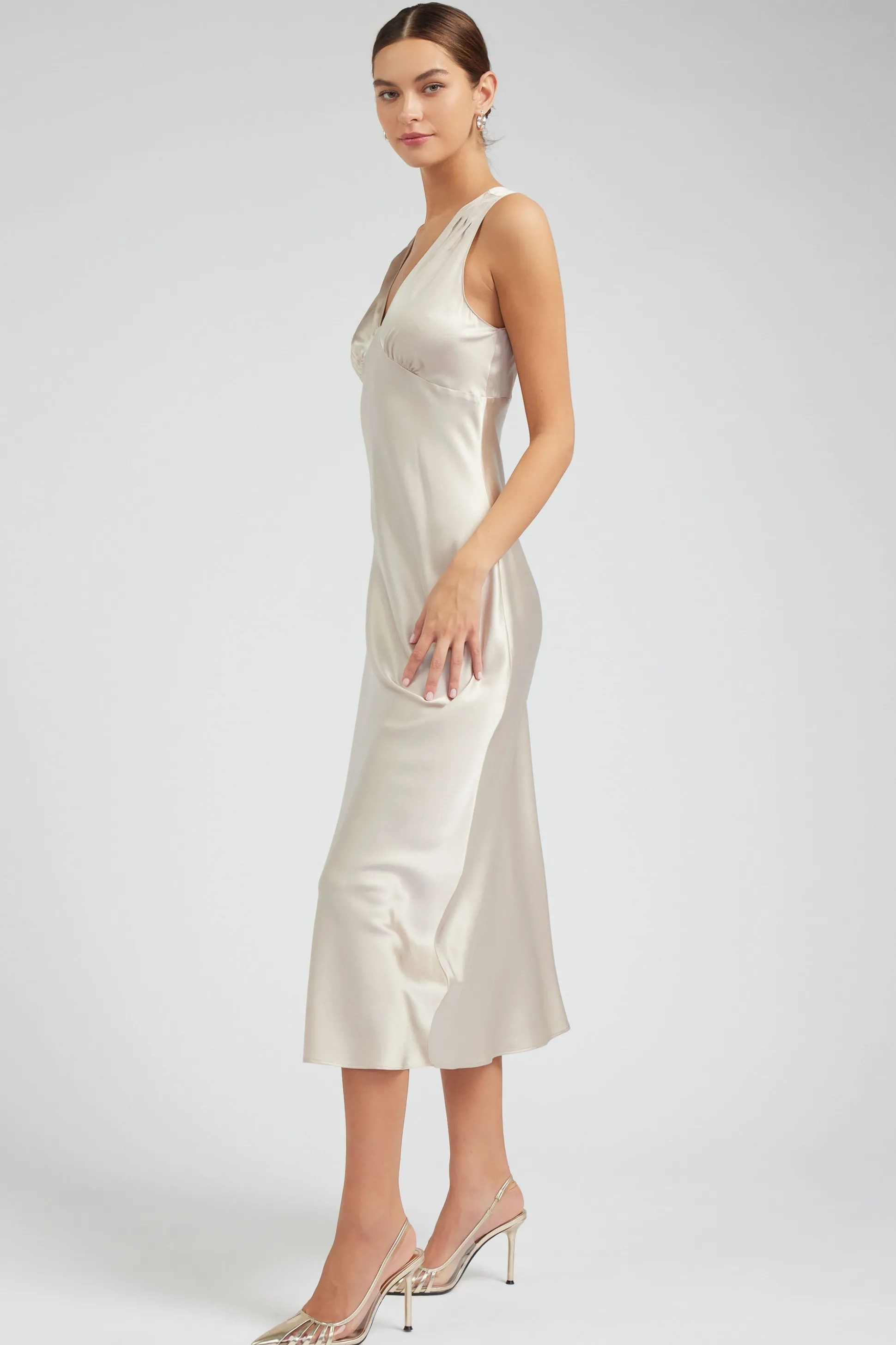 Silk Sweetheart Maxi Dress<Current Air Online
