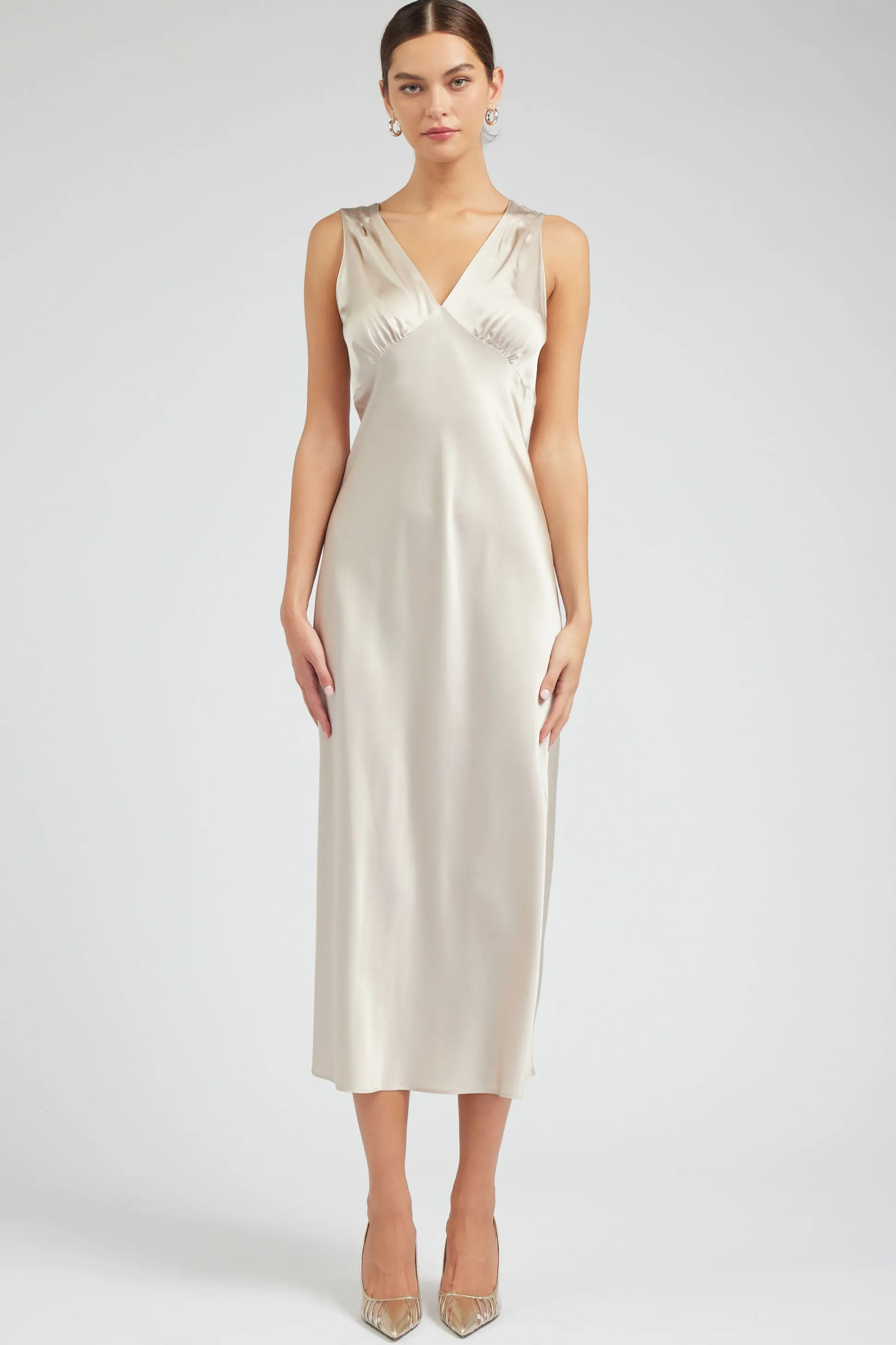 Silk Sweetheart Maxi Dress<Current Air Online
