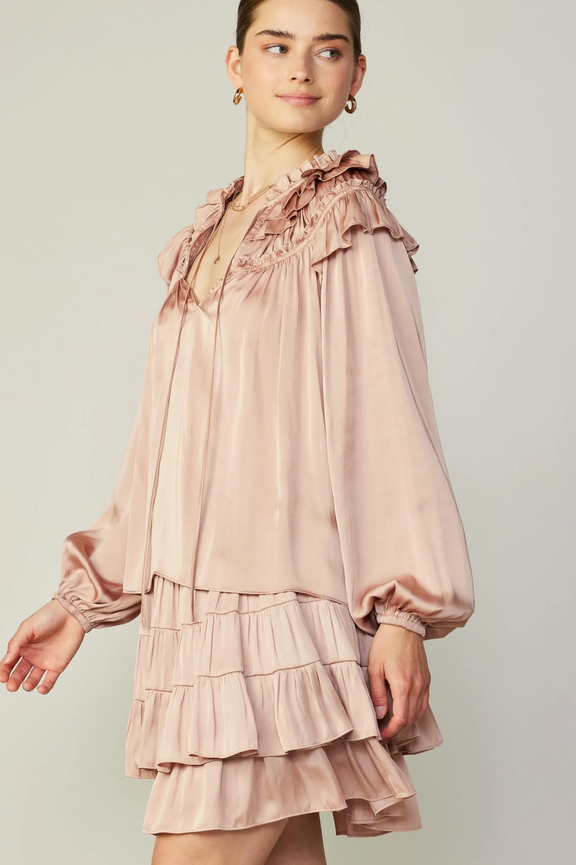 Ruffle Cape Blouse<Current Air Online