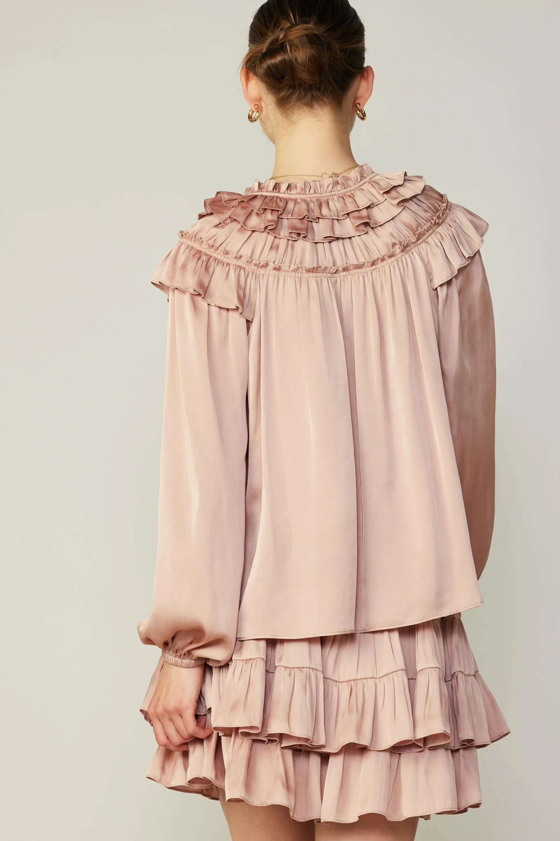 Ruffle Cape Blouse<Current Air Online
