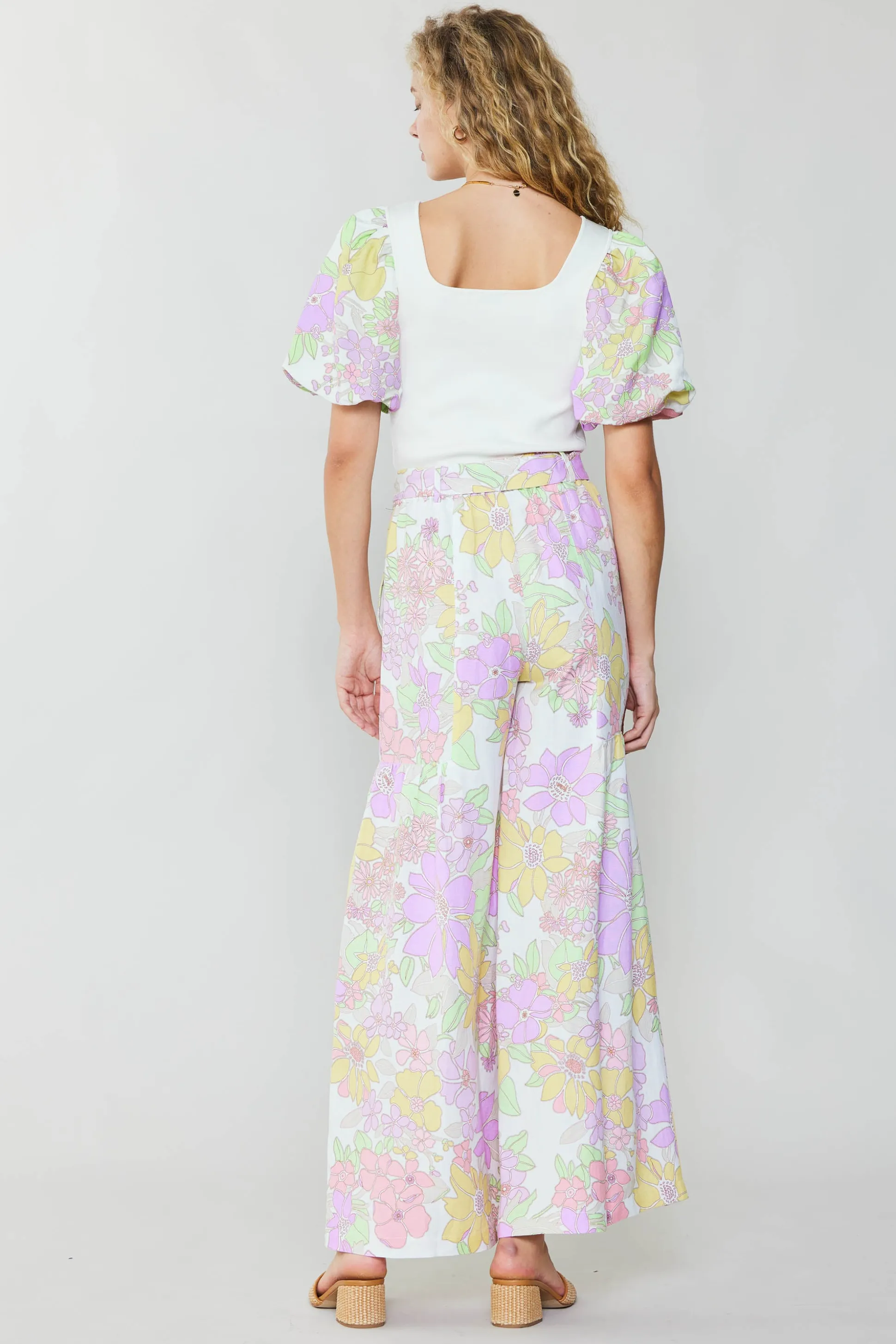 Linen Blend Floral Pants<Current Air Discount