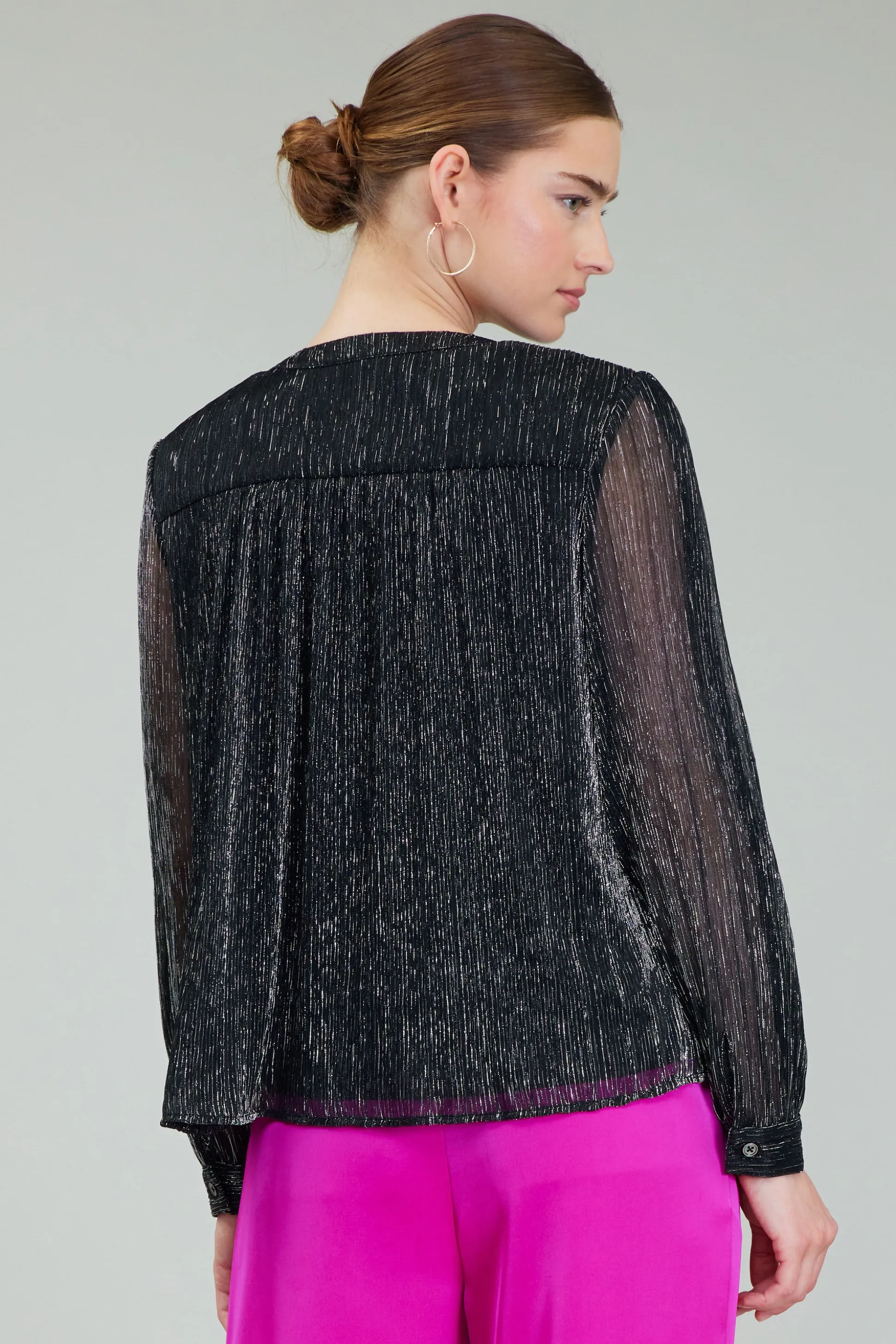 Lurex Buttonup Blouse<Current Air Discount