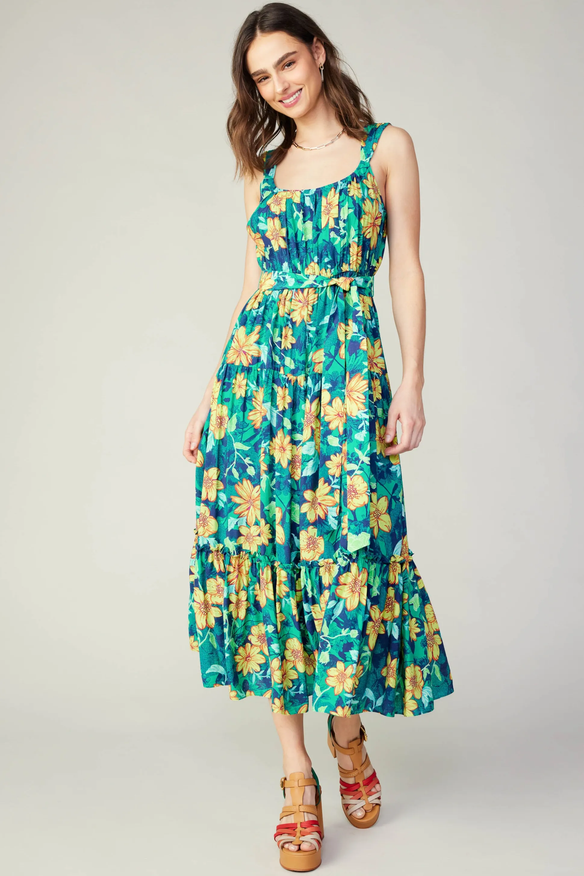 Botanical Tiered Ruffle Dress<Current Air Outlet