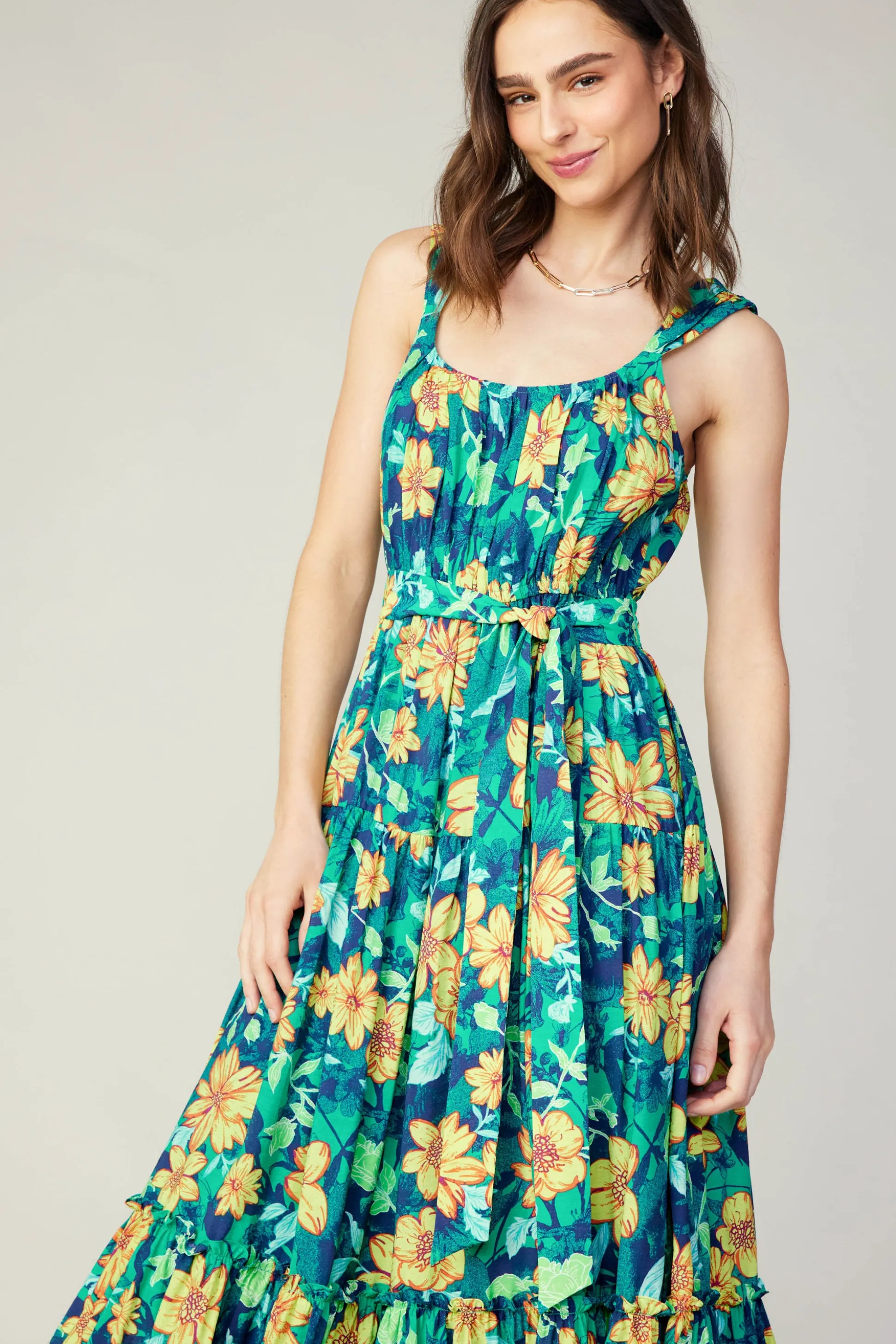Botanical Tiered Ruffle Dress<Current Air Outlet