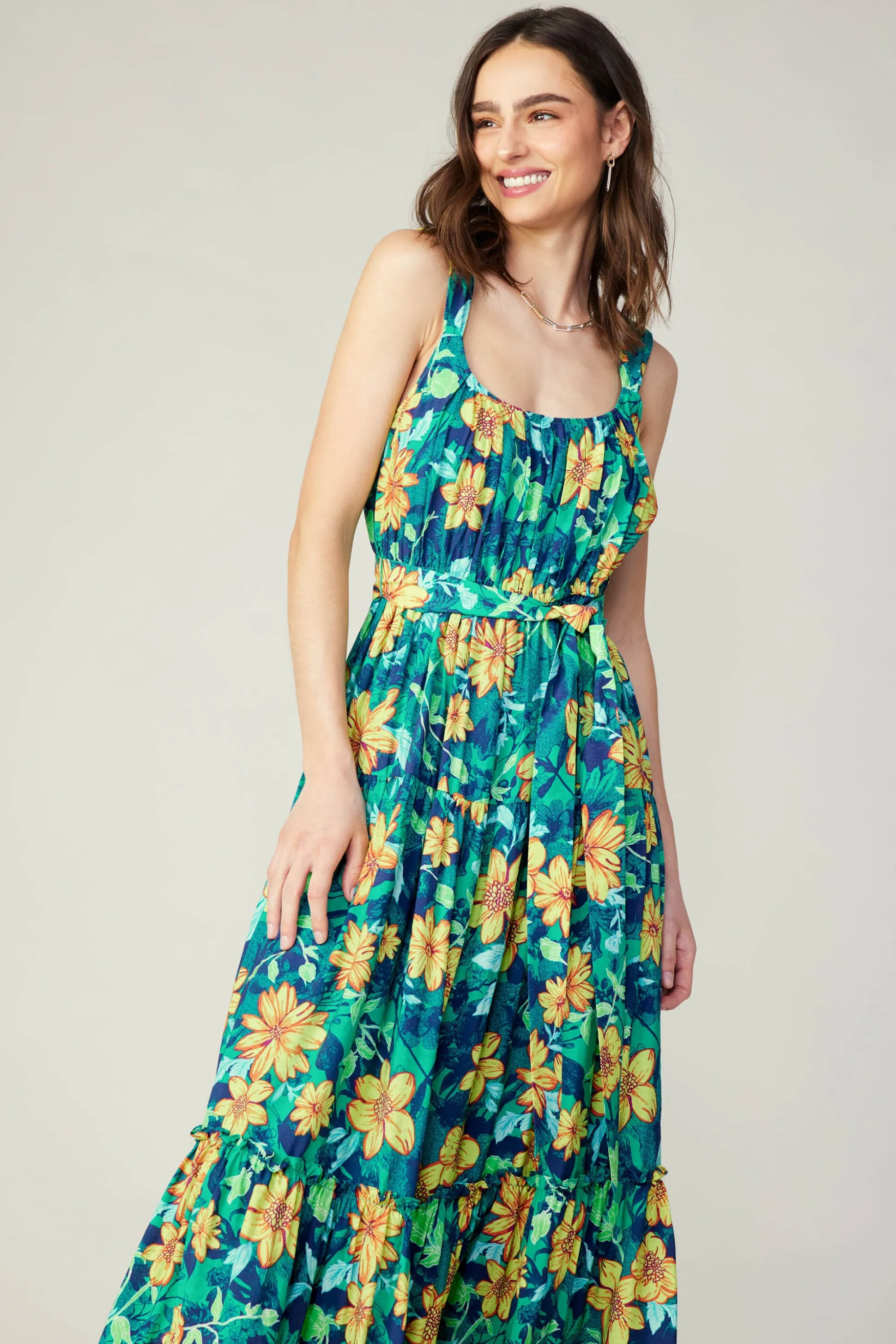 Botanical Tiered Ruffle Dress<Current Air Outlet