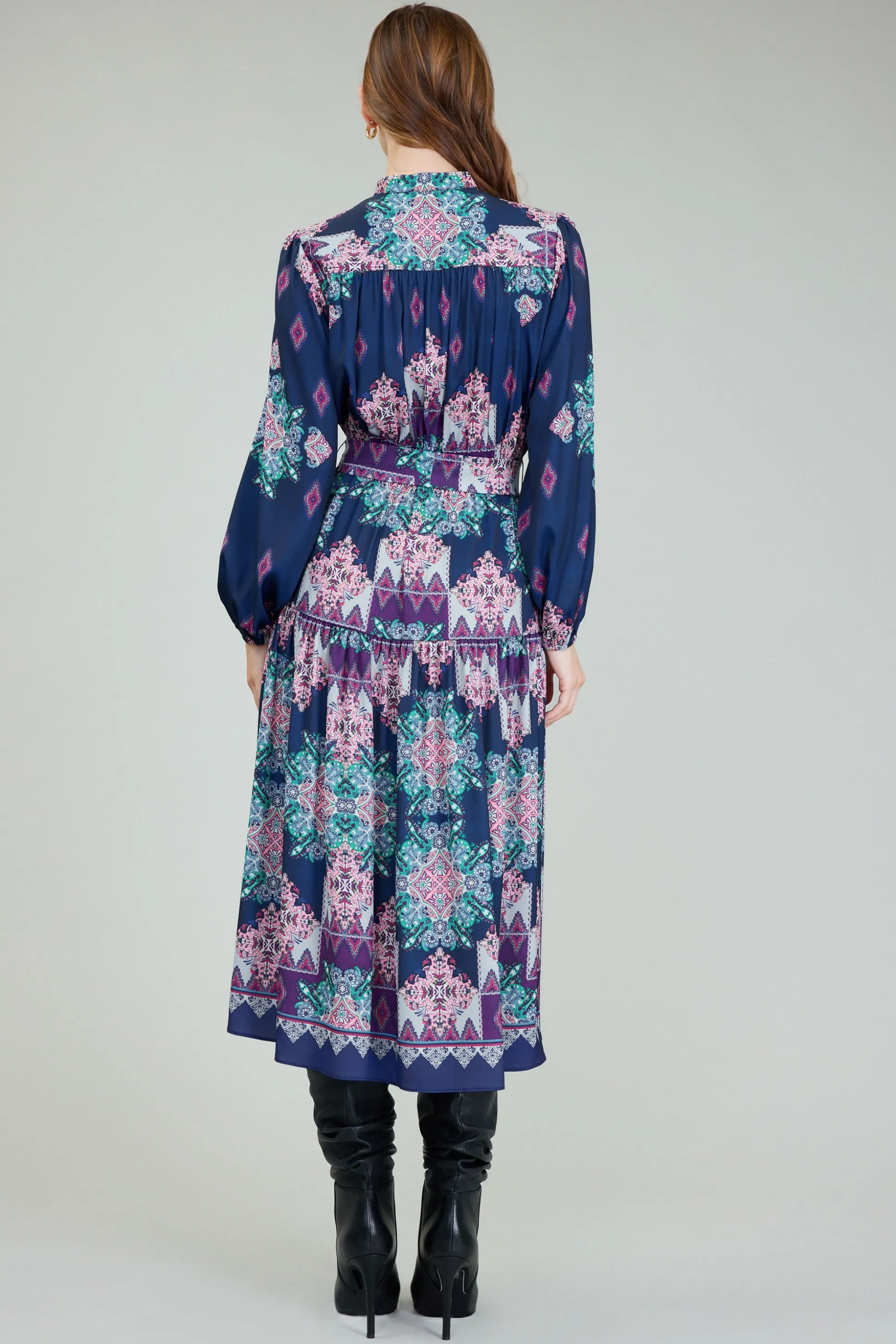 Ornate Border Printed Midi Dress<Current Air Clearance