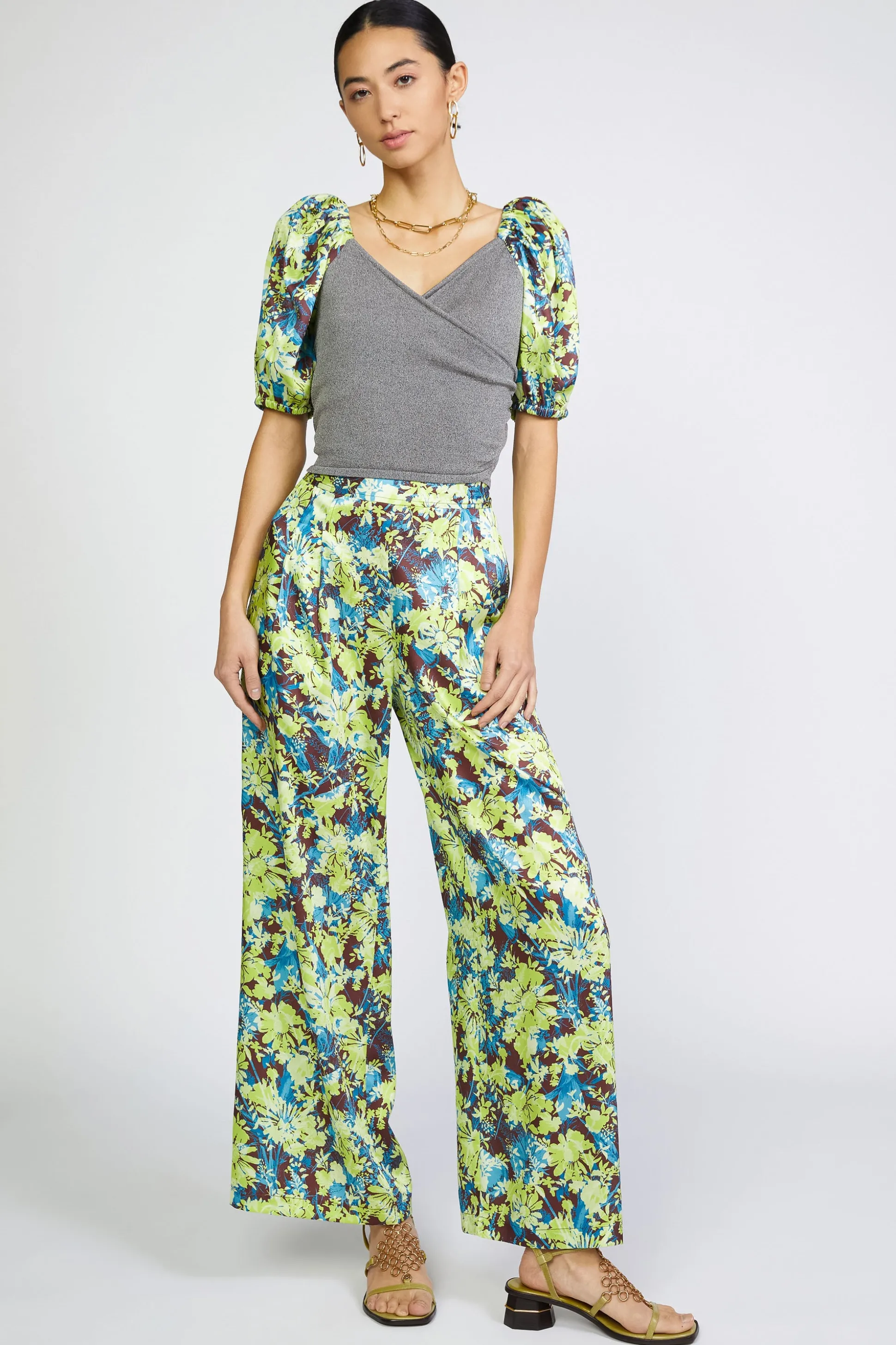 Contrast Sleeve Sweetheart Top<Current Air Online