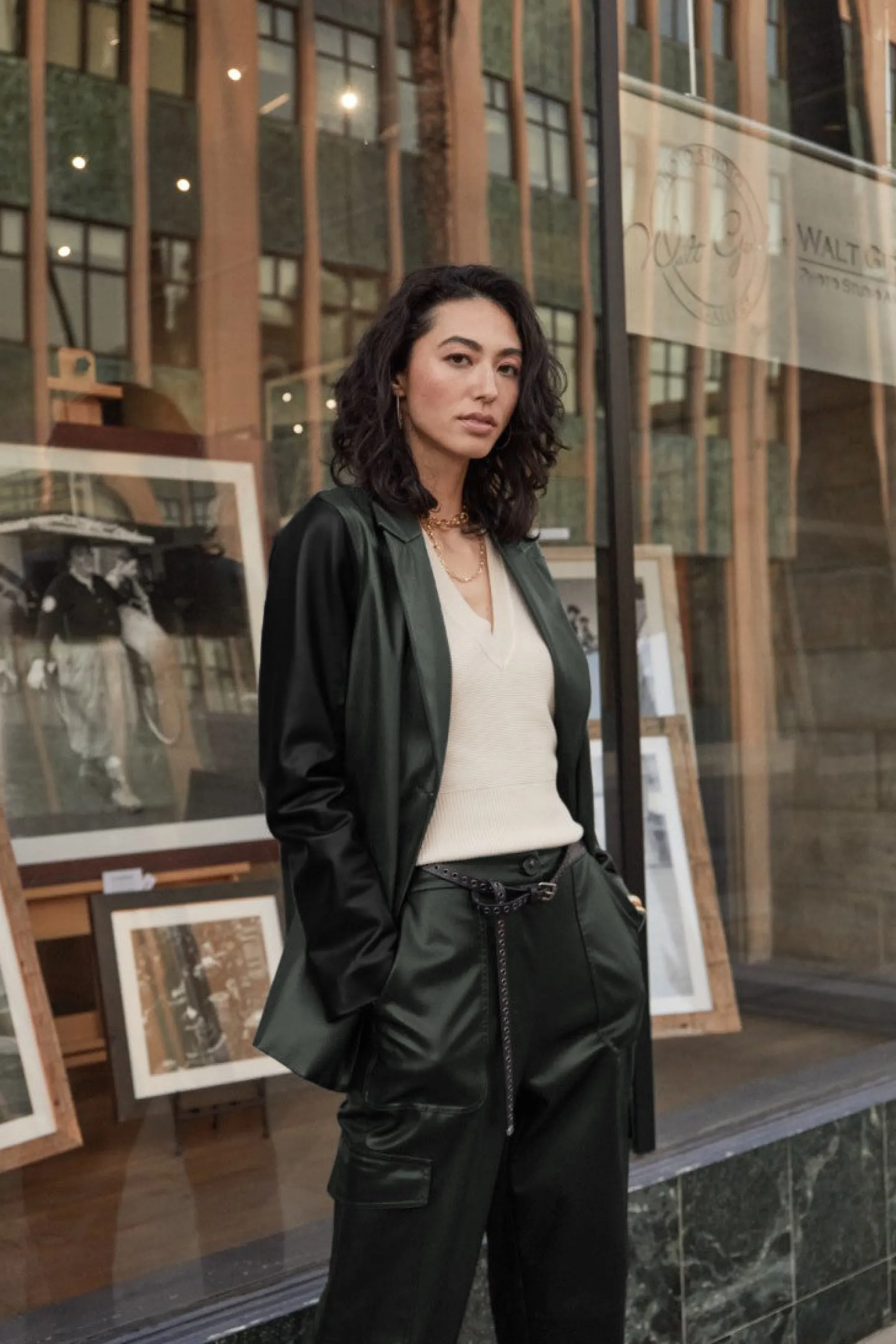 Two Tone Vegan Leather Jacket<Current Air Best