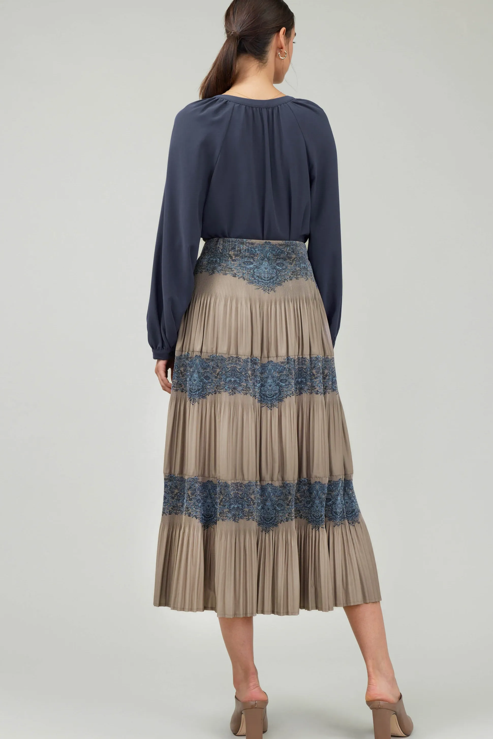 Ornate Motif Midi Skirt<Current Air Online