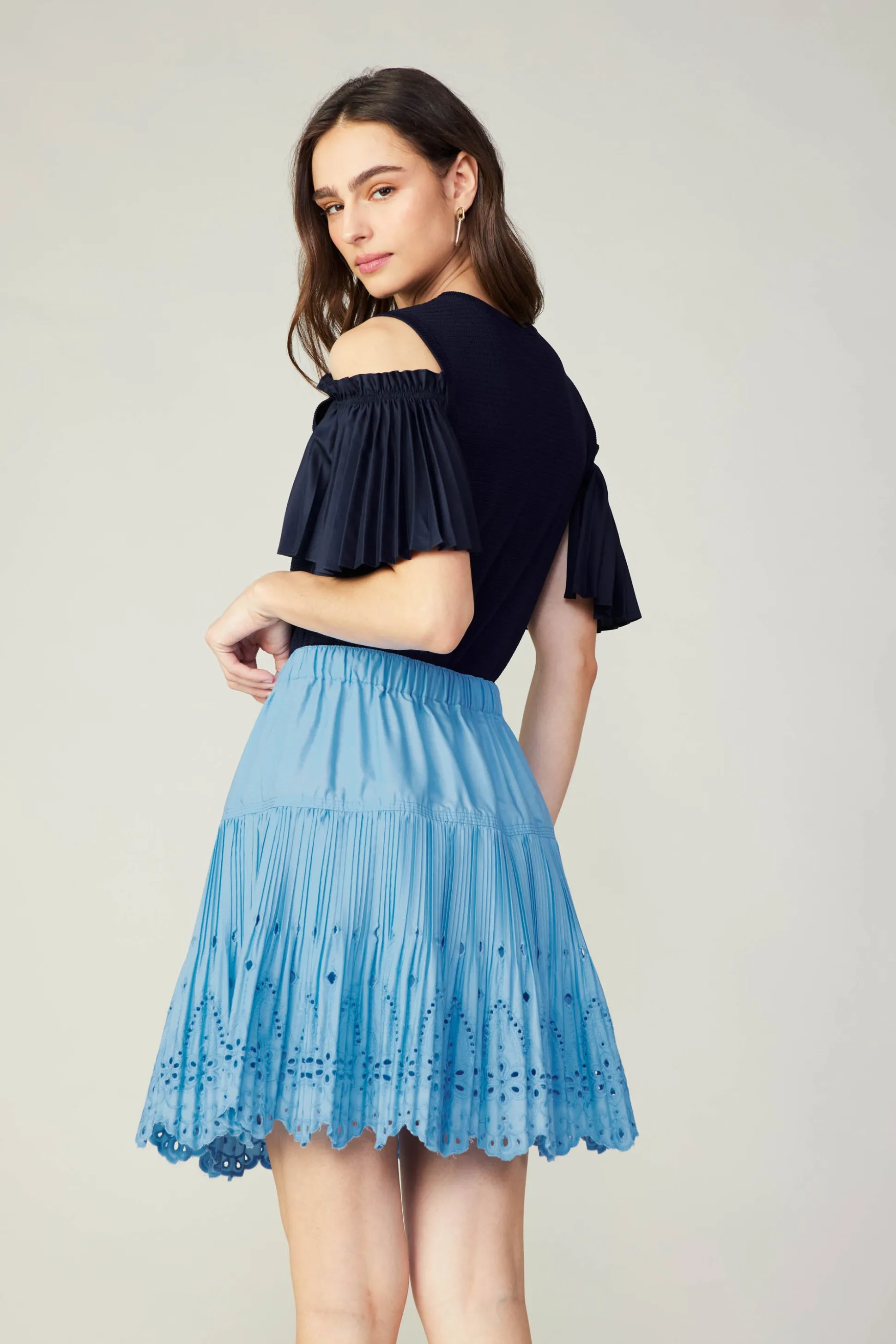 Scallop Eyelet Skirt<Current Air Discount