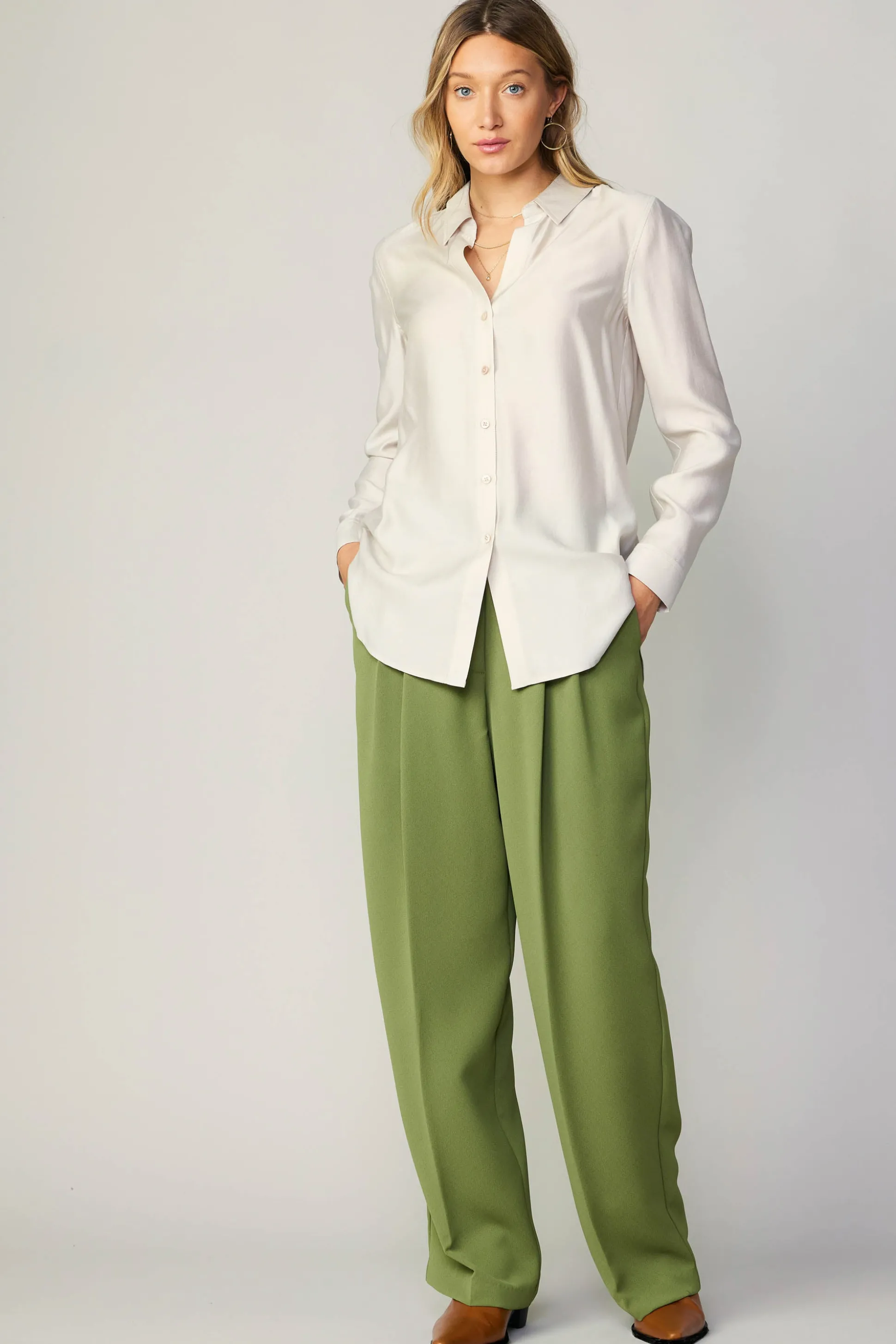 Collared Button Down Shirt<Current Air Online