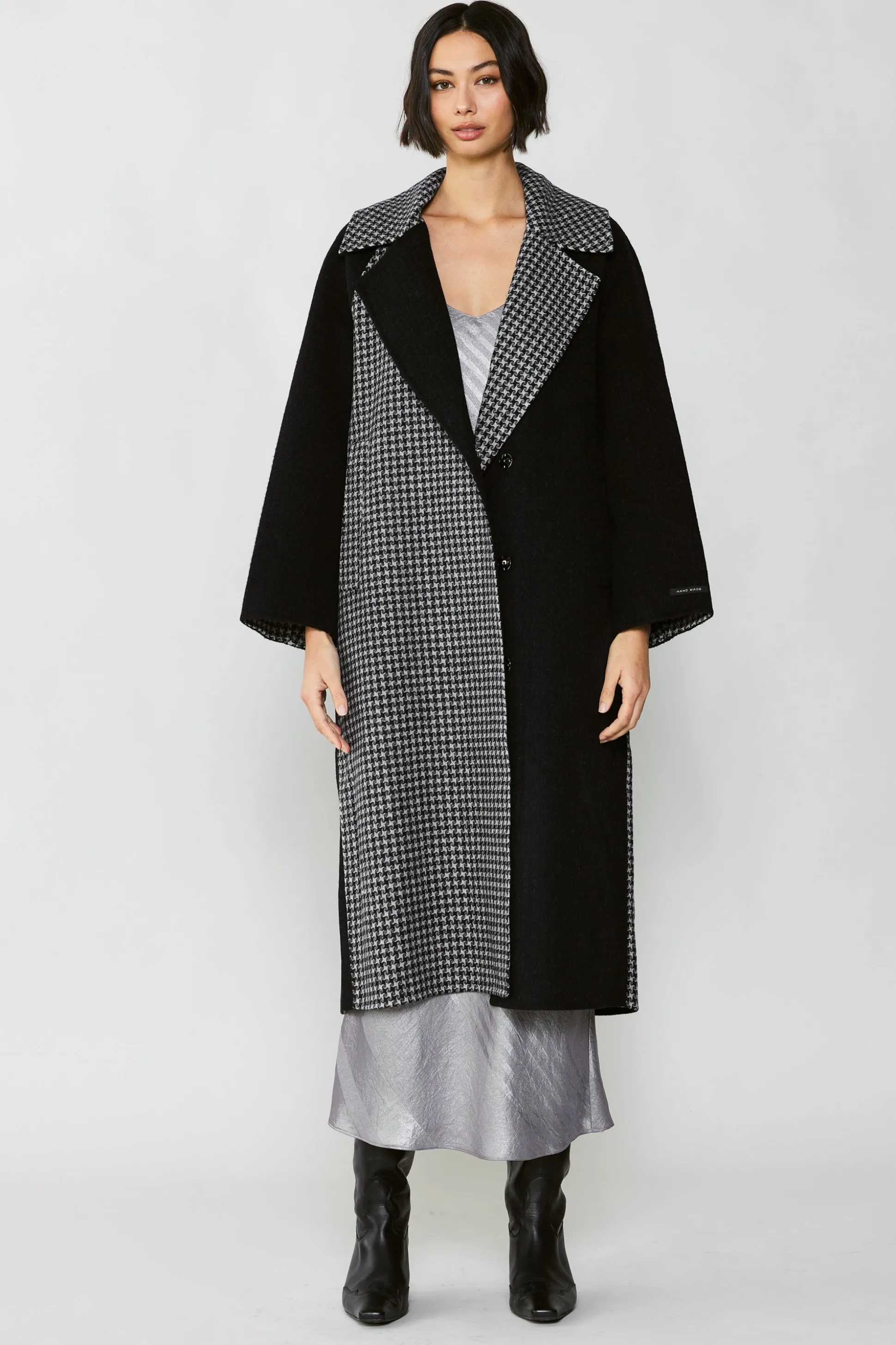 Houndstooth Oversized Wool Coat<Current Air Clearance