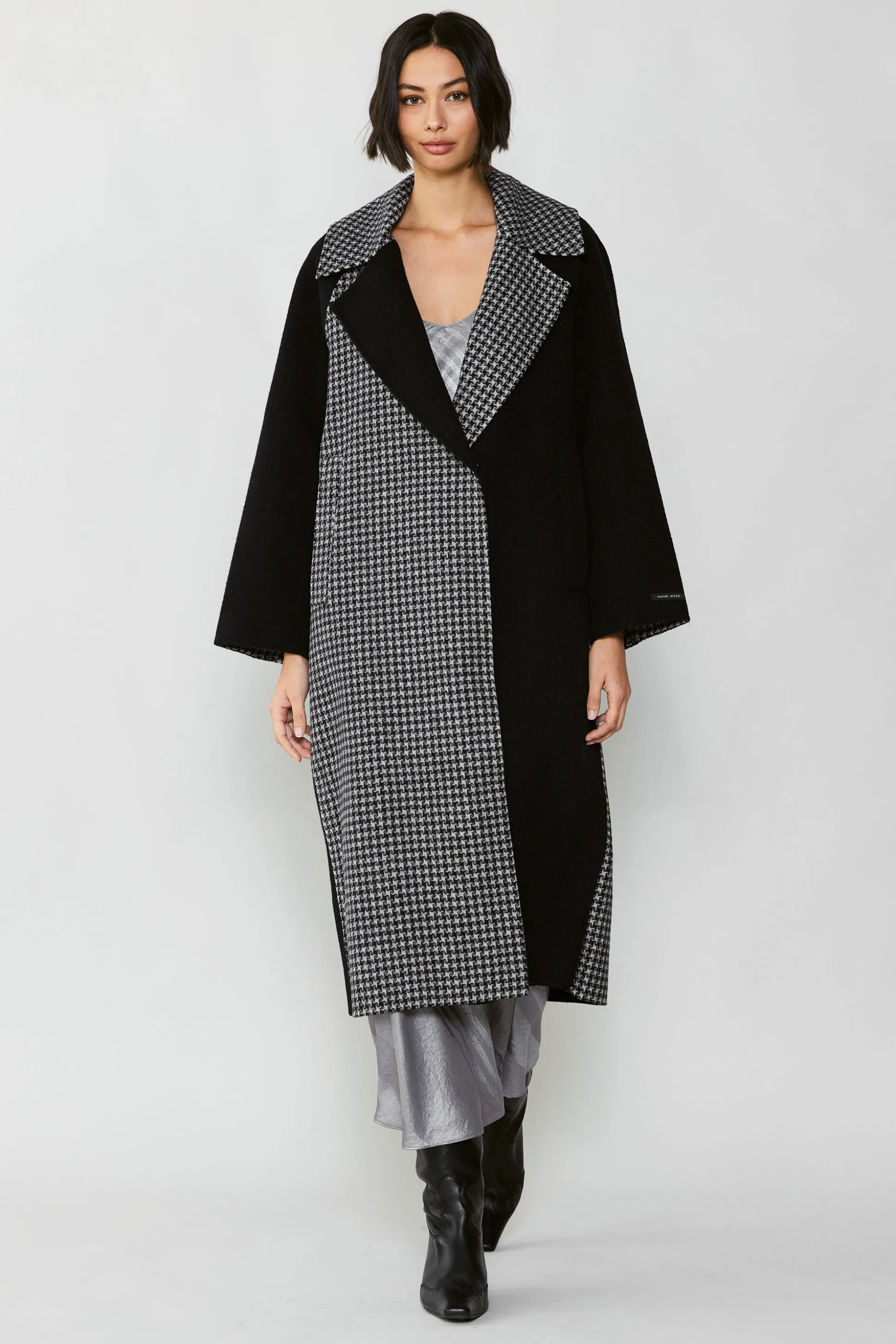 Houndstooth Oversized Wool Coat<Current Air Clearance