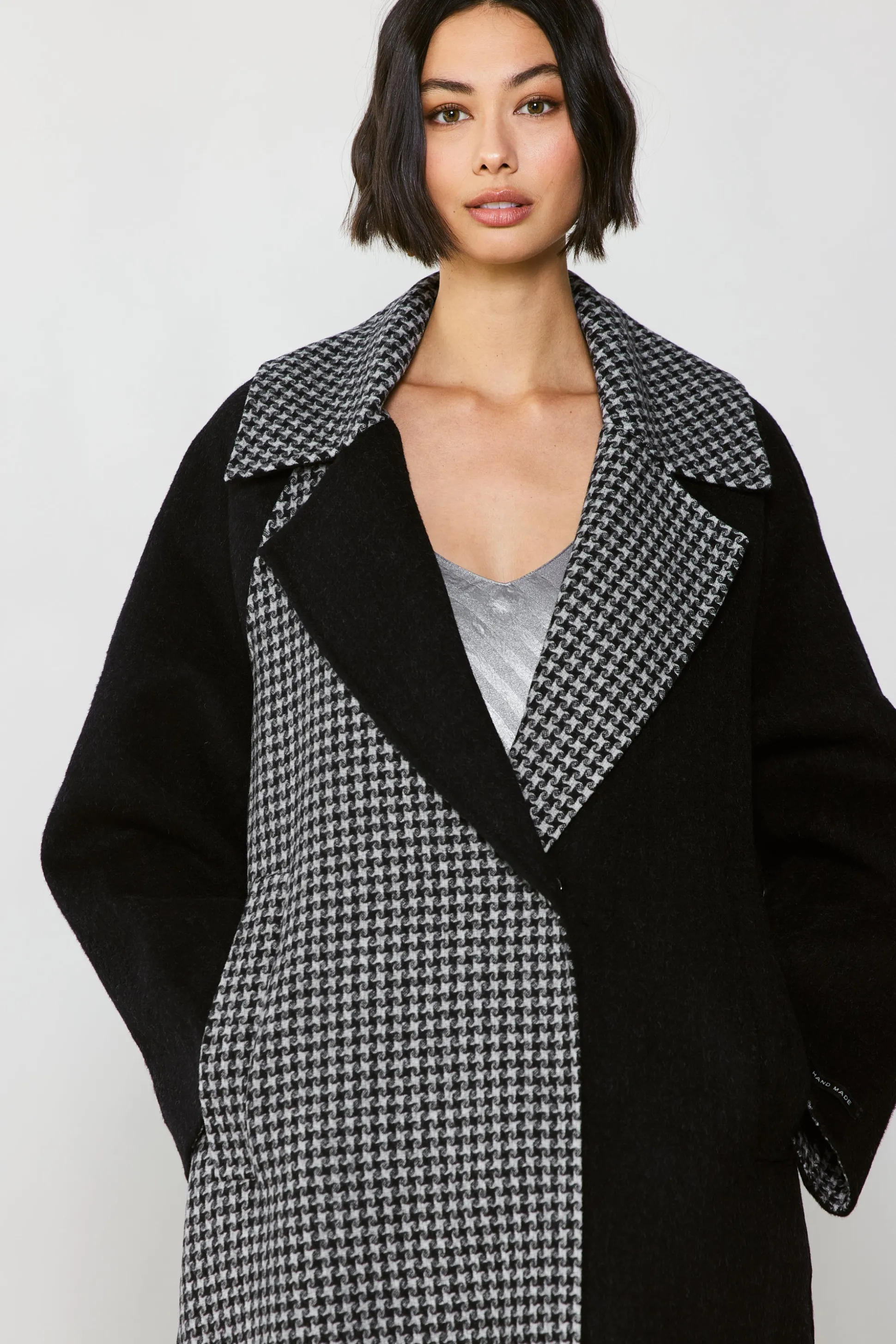 Houndstooth Oversized Wool Coat<Current Air Clearance