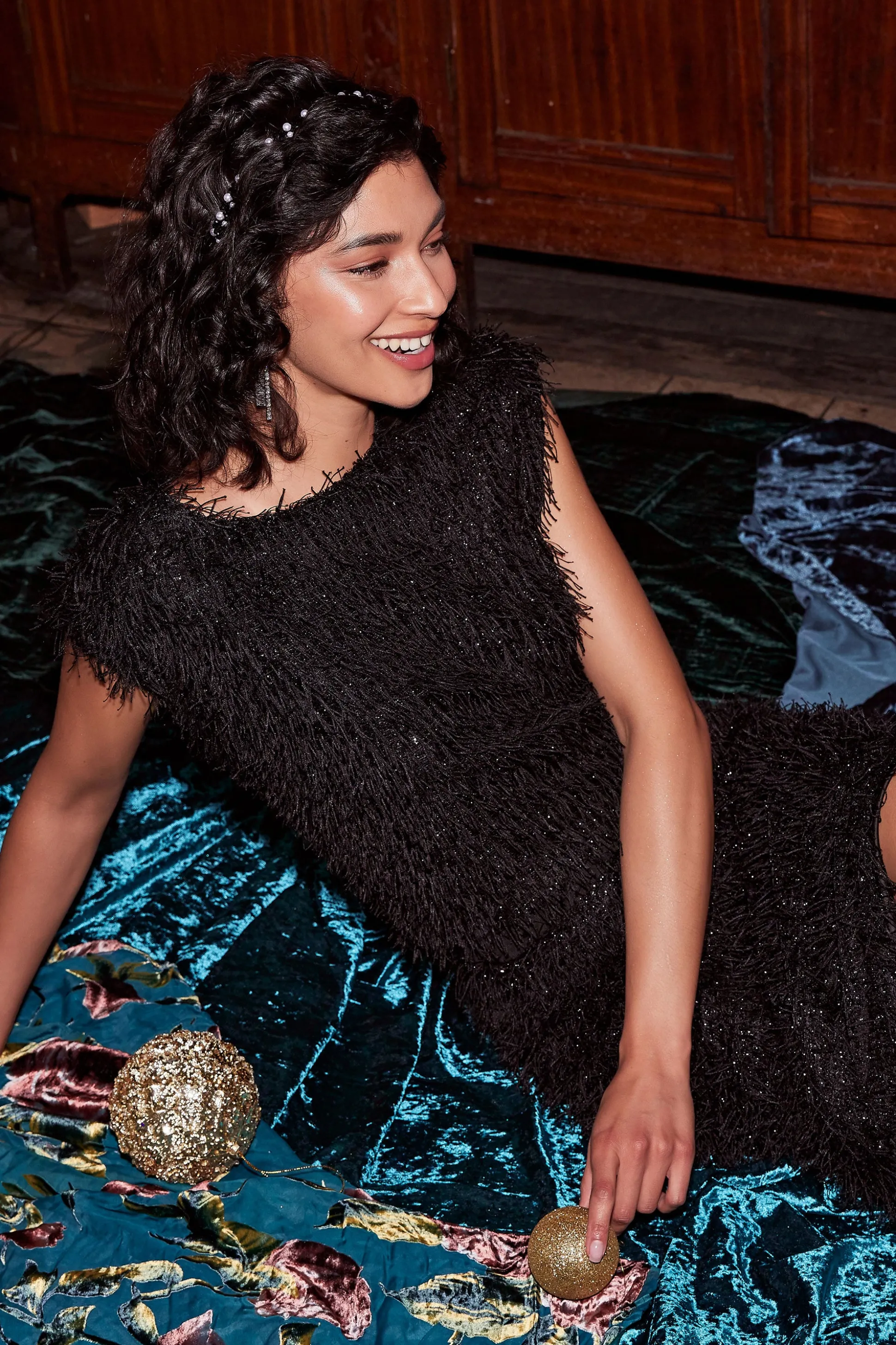 Textured Sparkle Top<Current Air New