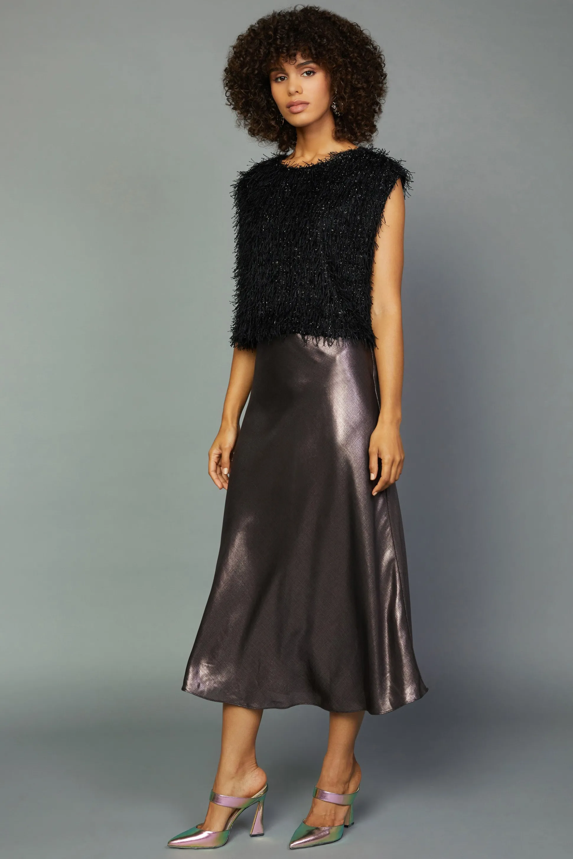 Textured Sparkle Top<Current Air New