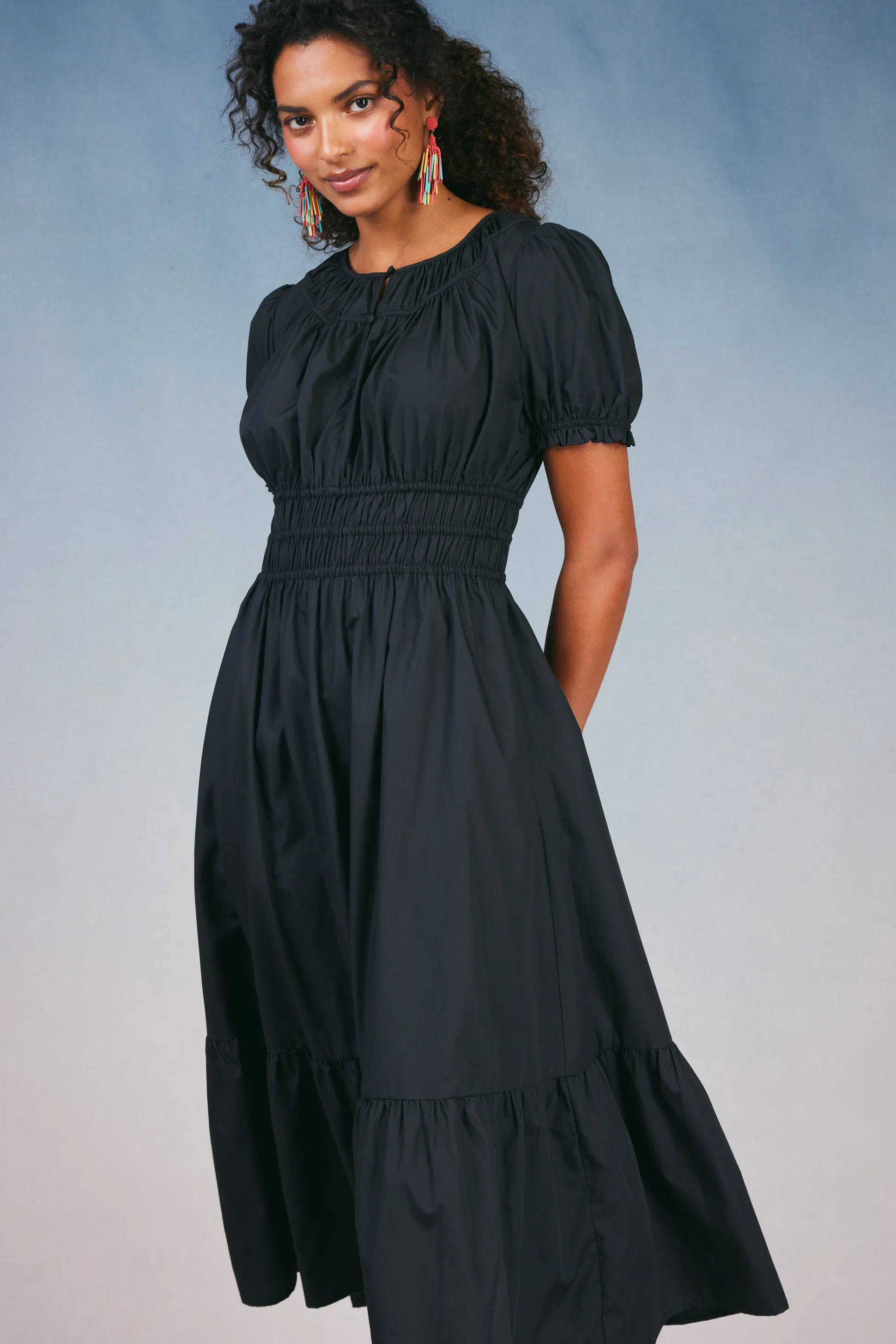 Brooklyn Poplin Midi Dress<Current Air New