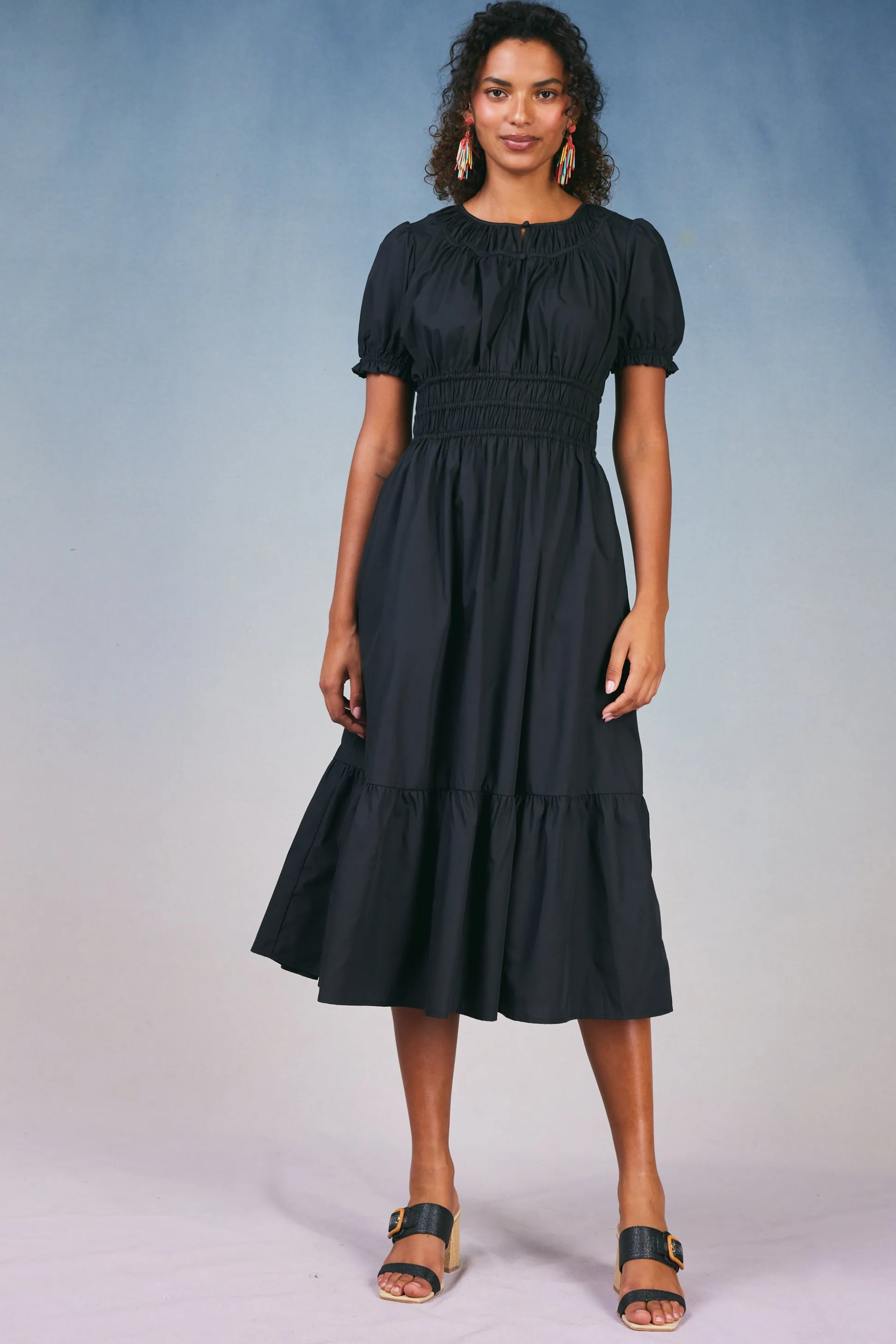 Brooklyn Poplin Midi Dress<Current Air New