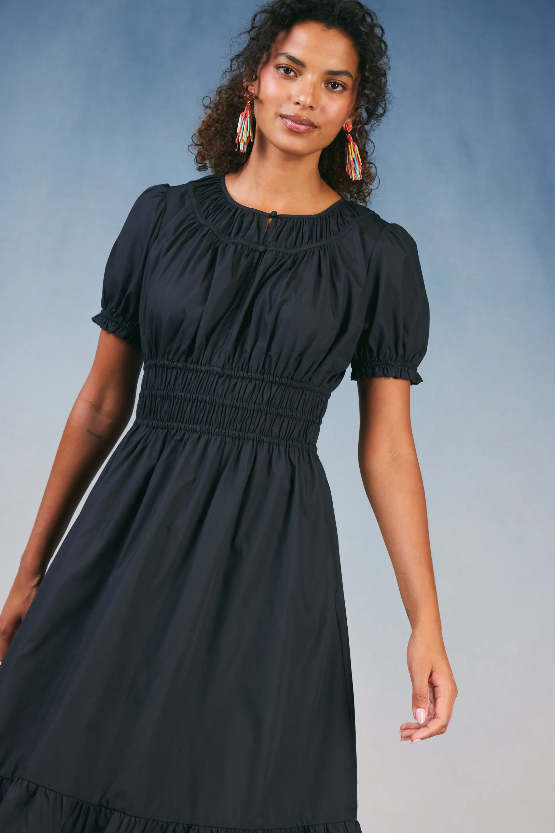 Brooklyn Poplin Midi Dress<Current Air New
