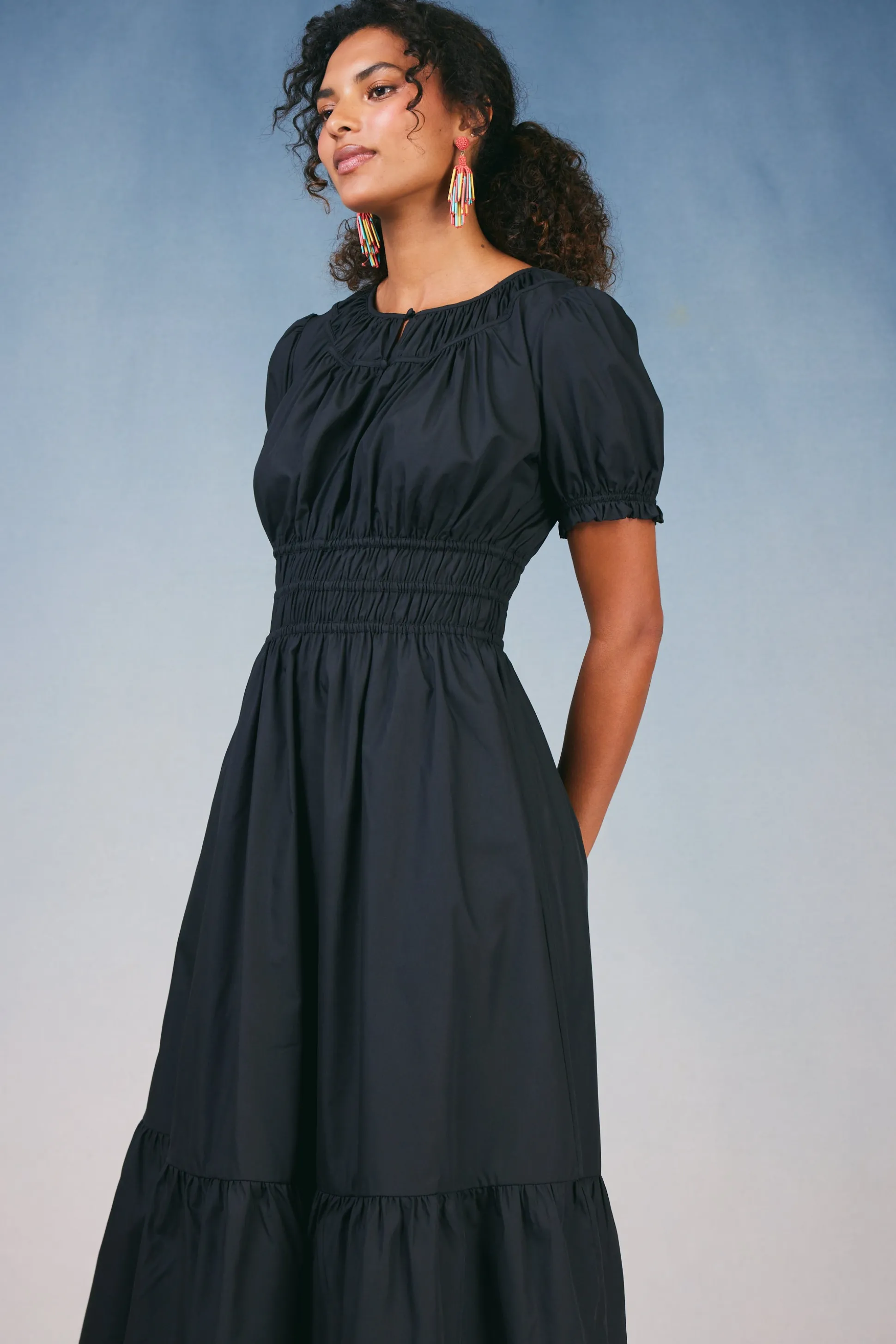 Brooklyn Poplin Midi Dress<Current Air New