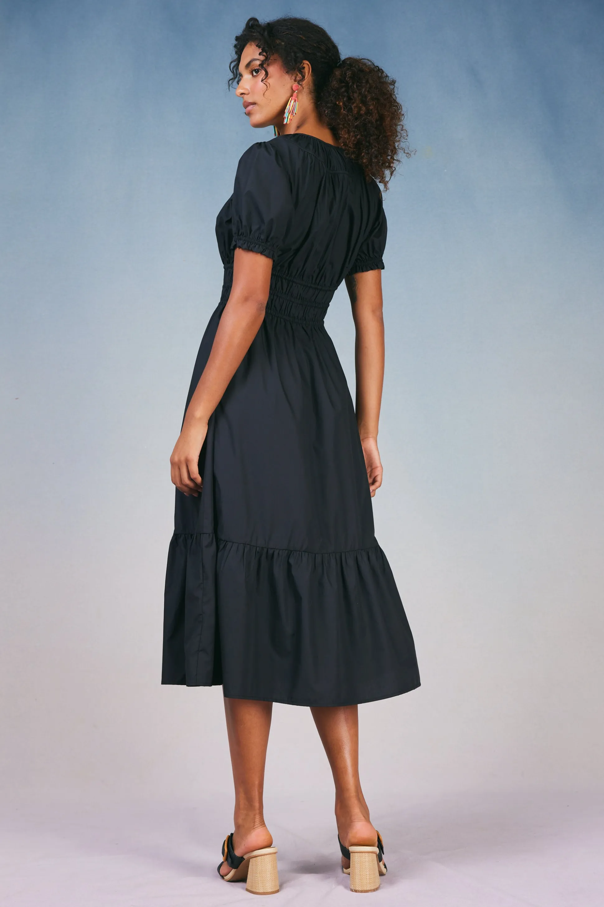 Brooklyn Poplin Midi Dress<Current Air New