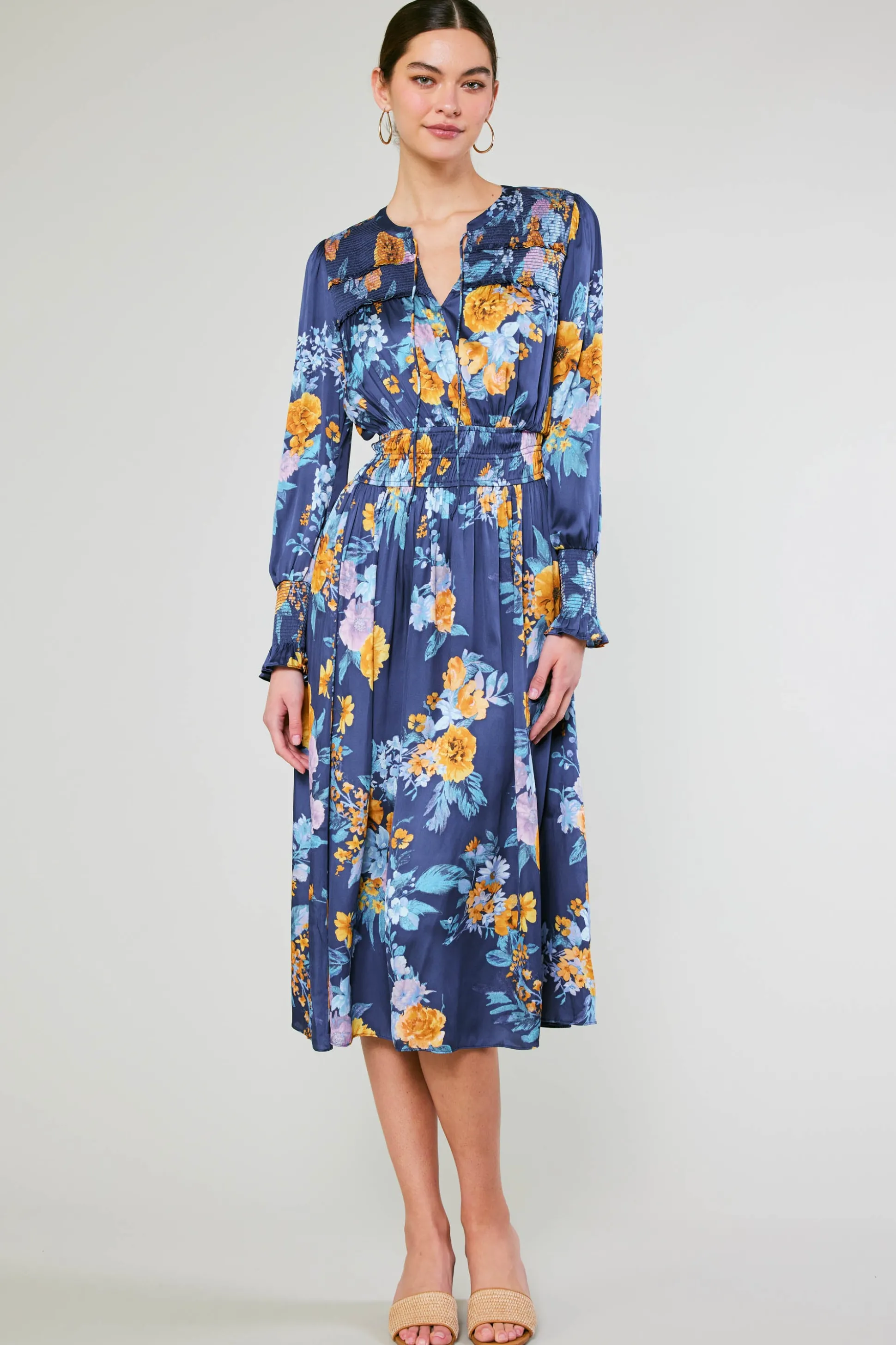 Aida Floral Midi Dress<Current Air Fashion