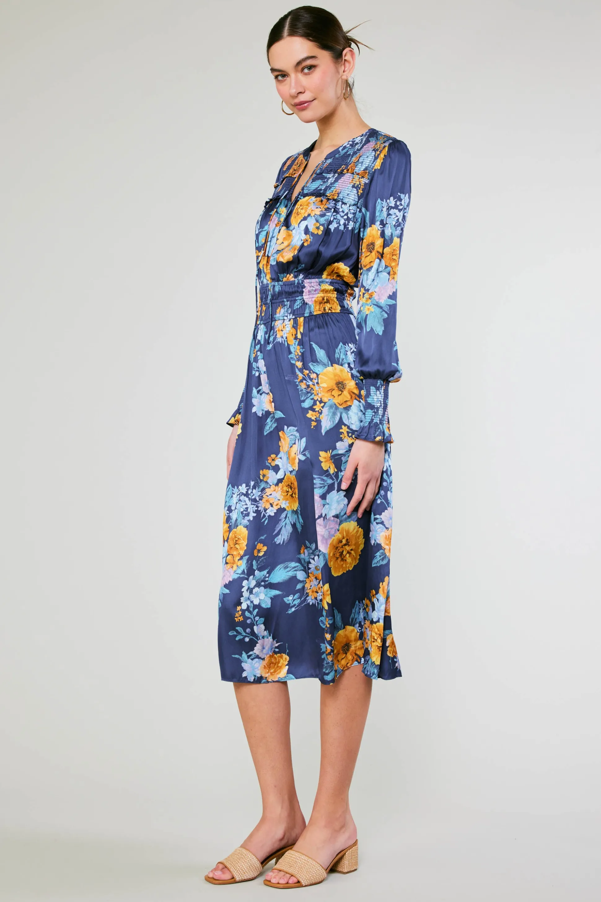 Aida Floral Midi Dress<Current Air Fashion