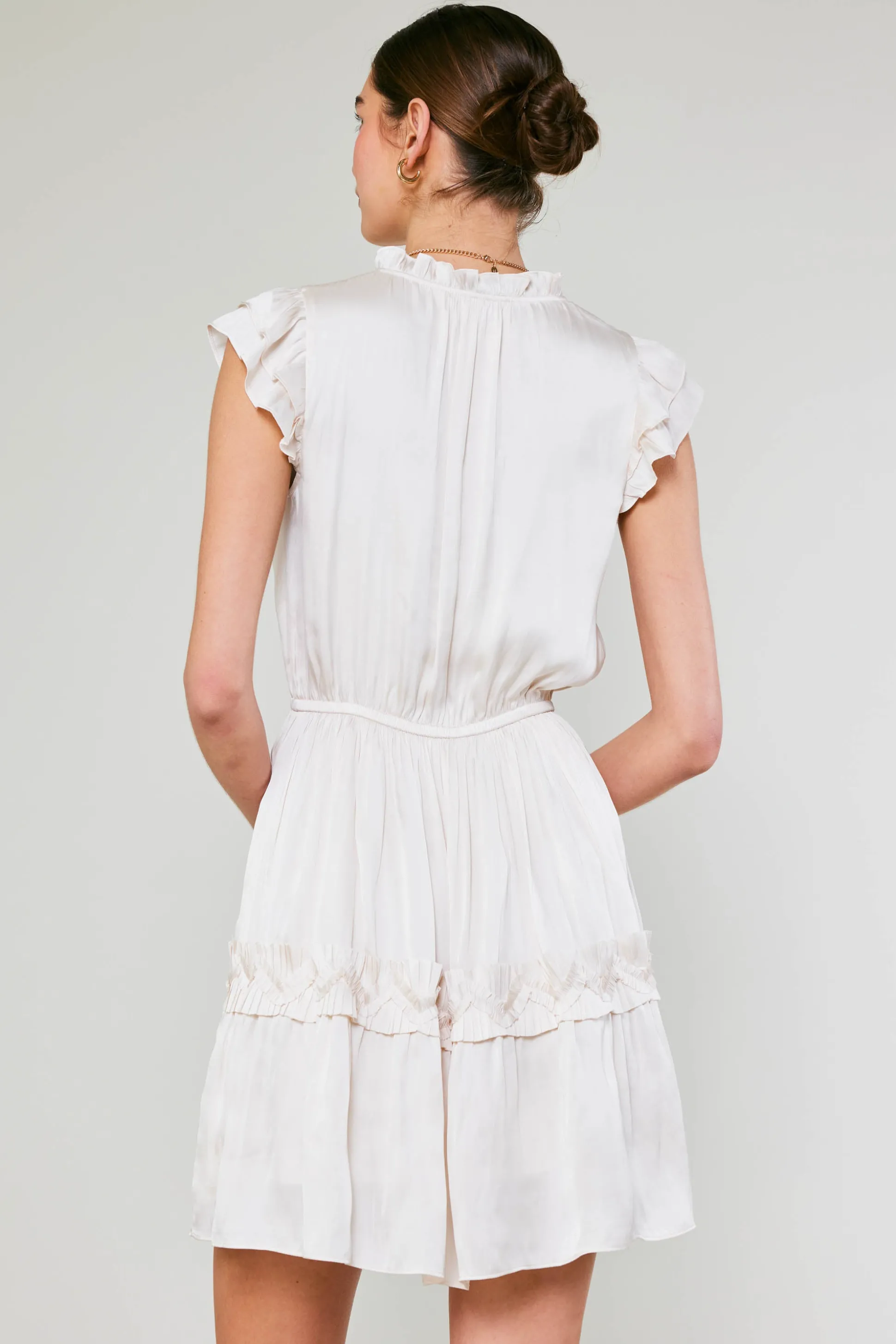 Flutter Sleeve Mini Dress<Current Air Hot