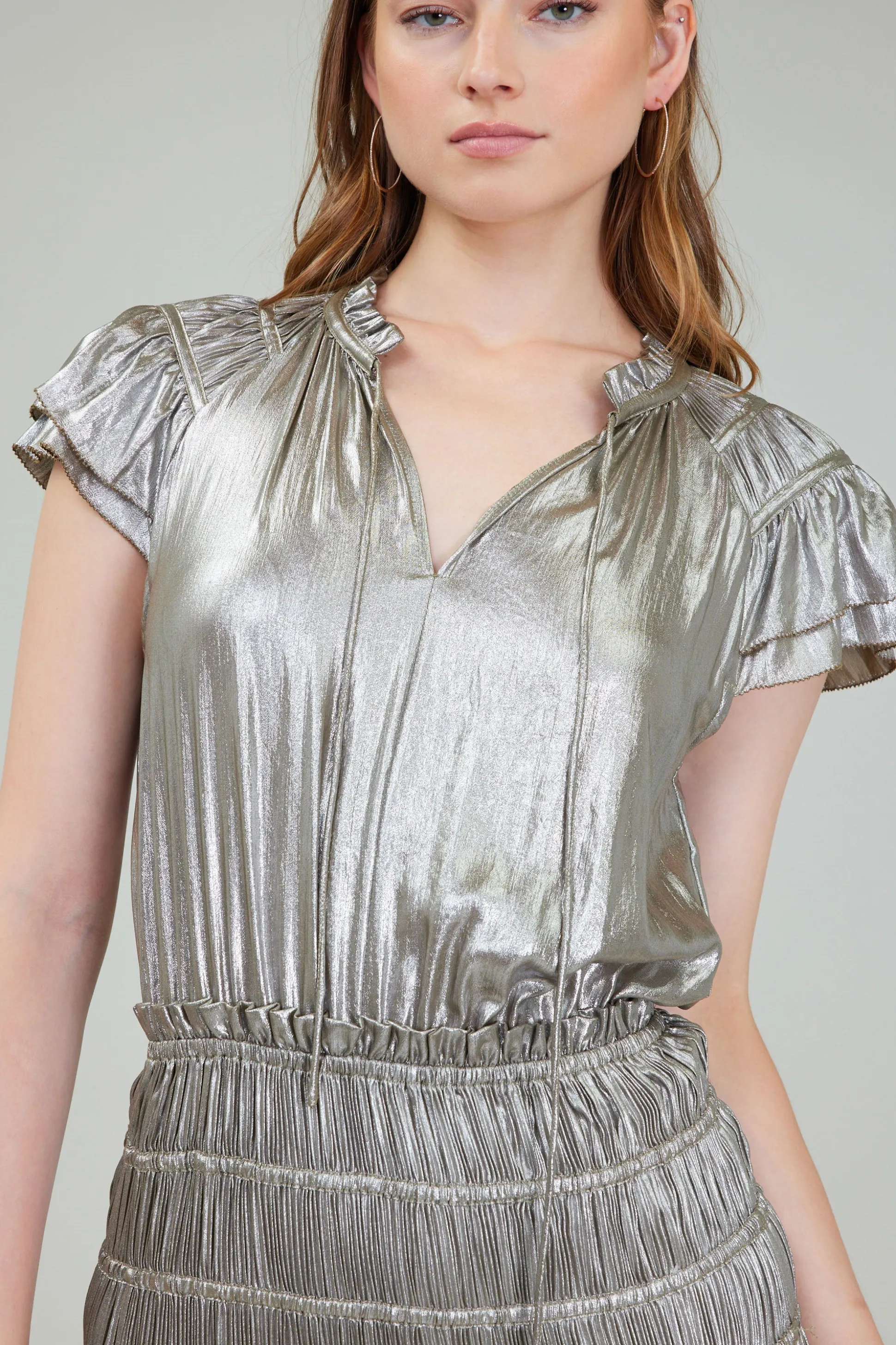 Metallic Maxi Dress<Current Air Discount
