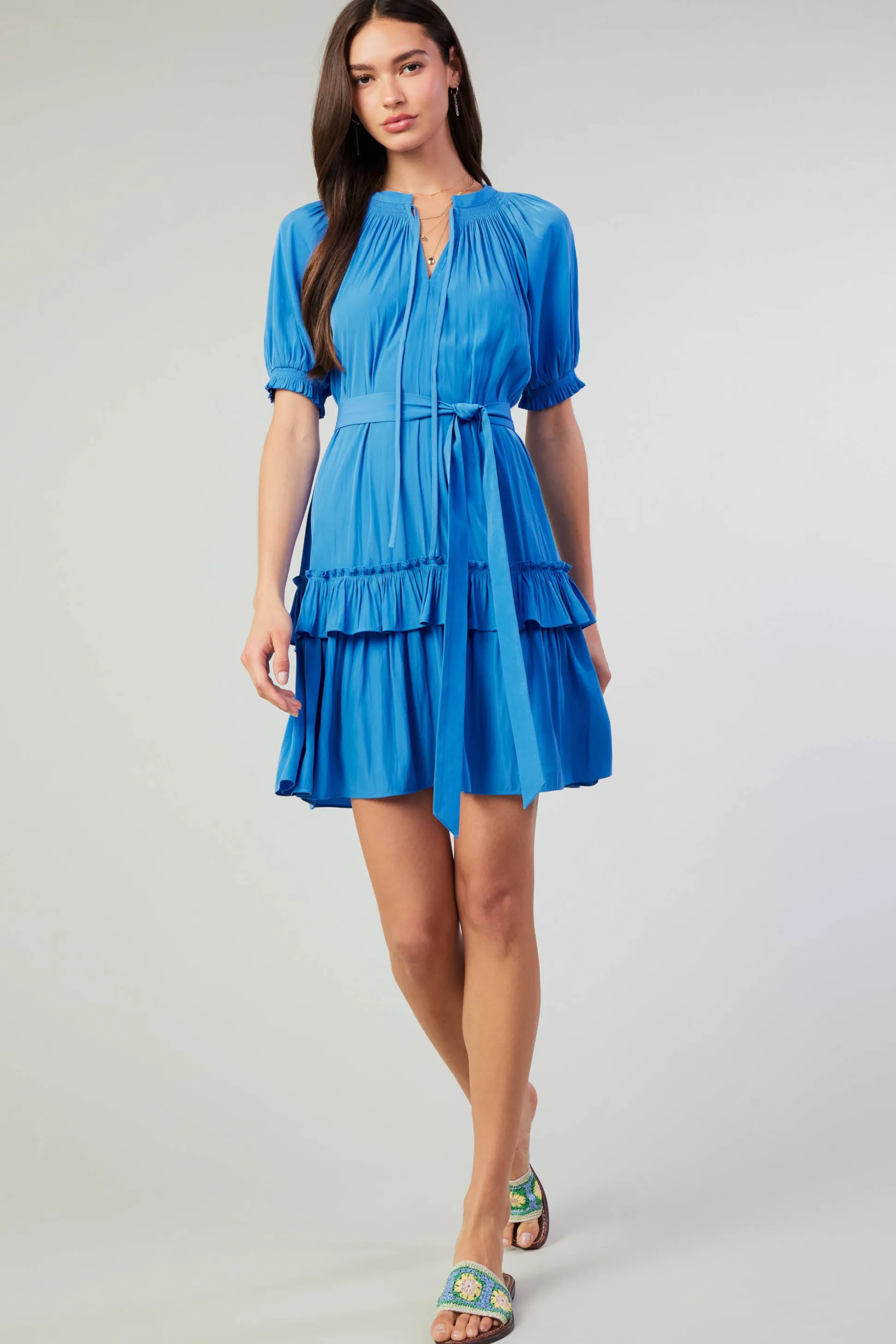 Coletta Smocked Yoke Mini Dress<Current Air Clearance