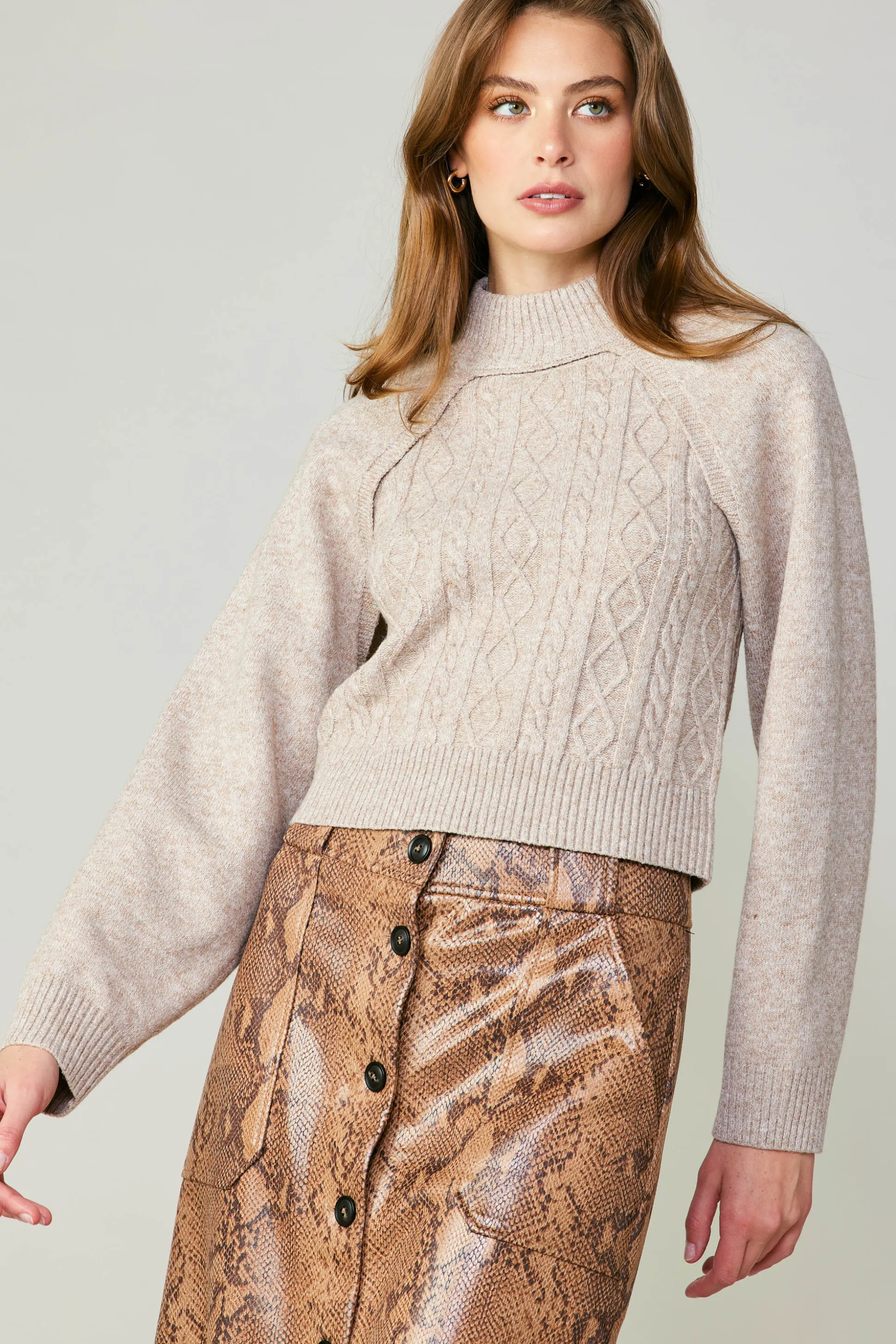 Two Piece Cable Knit Sweater<Current Air Outlet