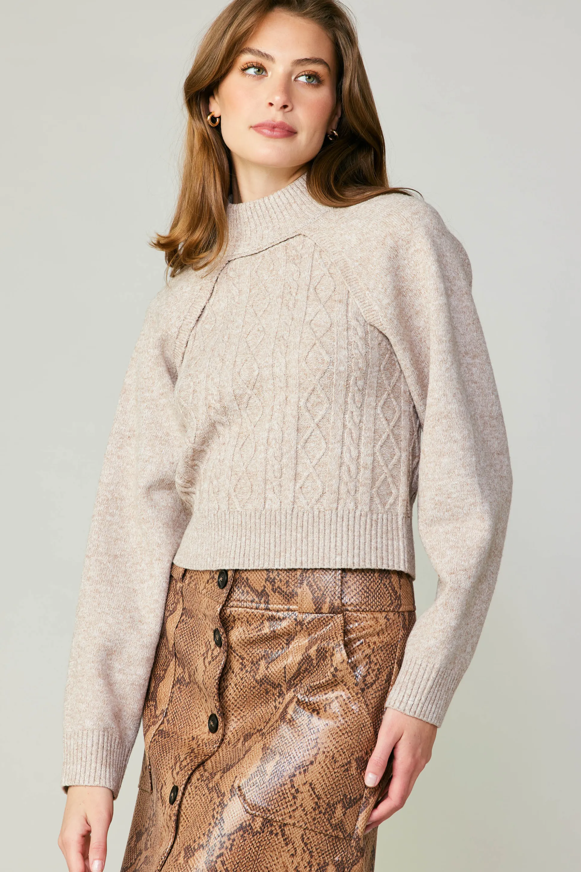 Two Piece Cable Knit Sweater<Current Air Outlet
