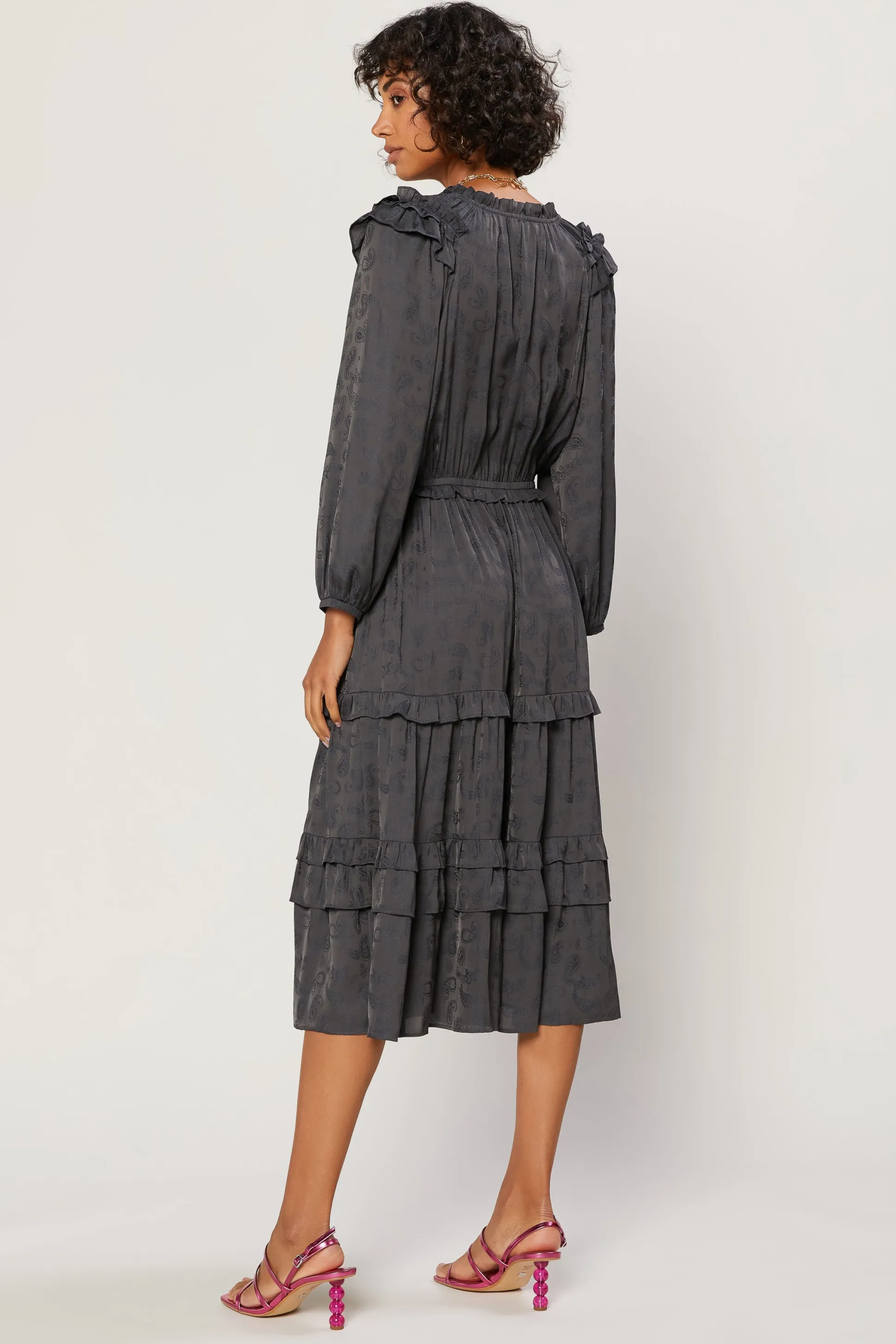 Tiered Skirt Midi Dress<Current Air Hot