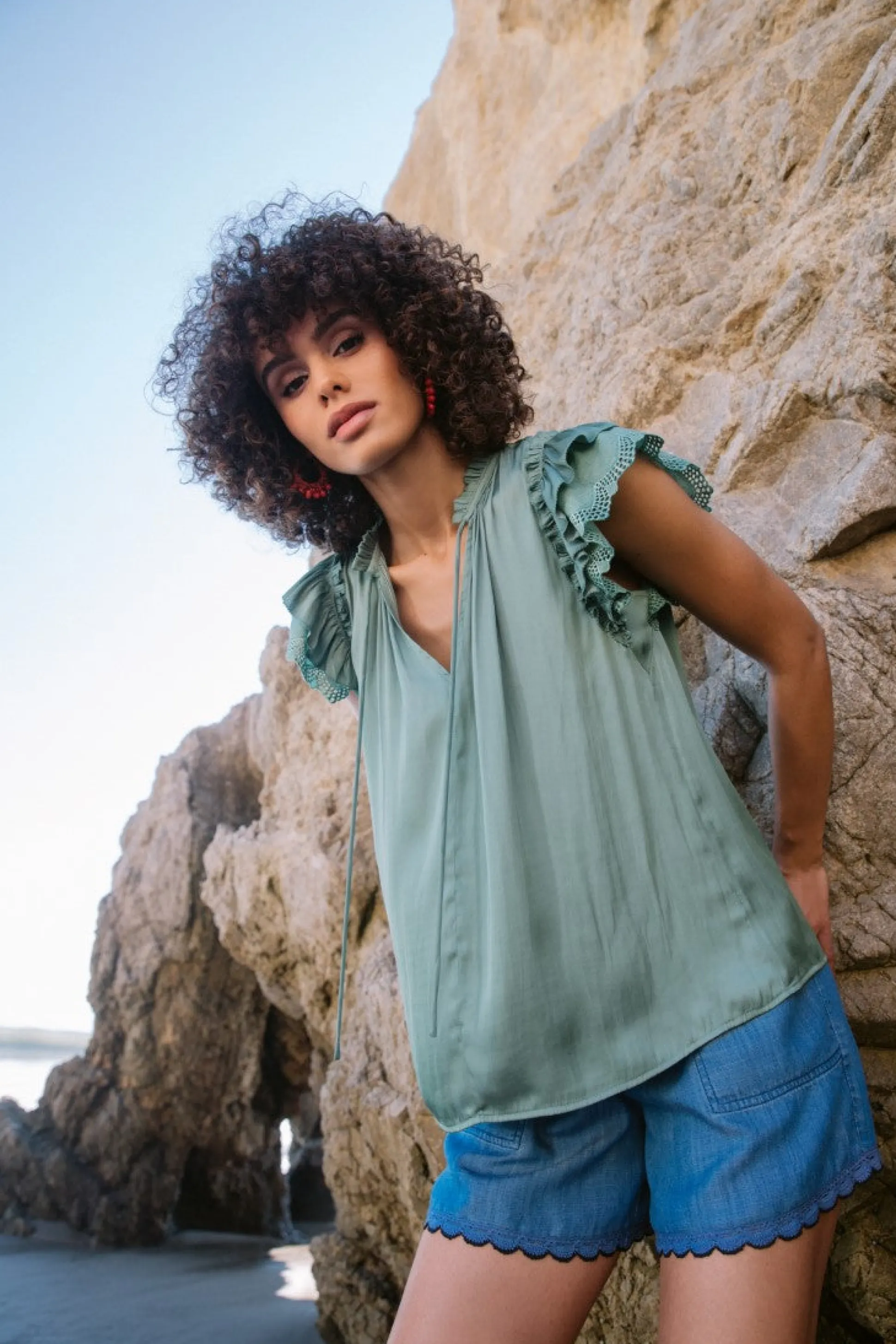 Contrast Trim Shorts<Current Air Sale