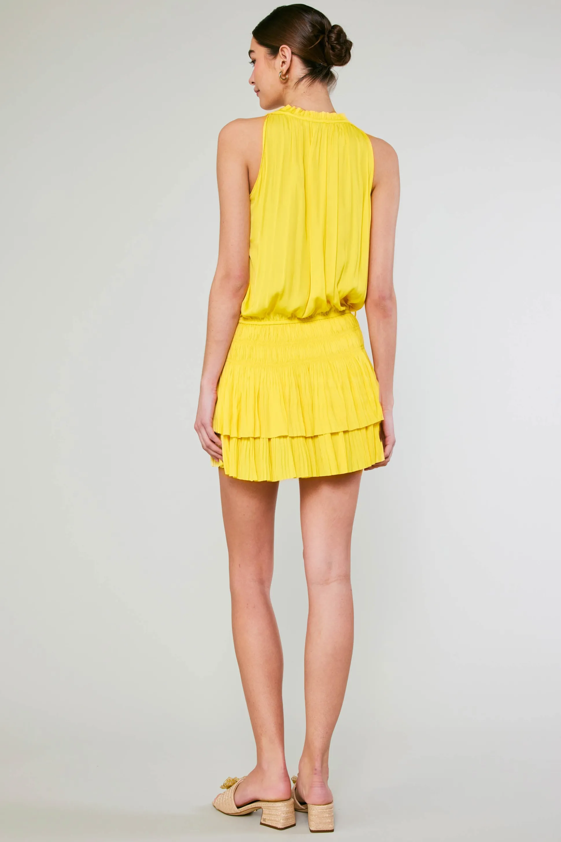 Cara Pleated Mini Dress<Current Air Outlet