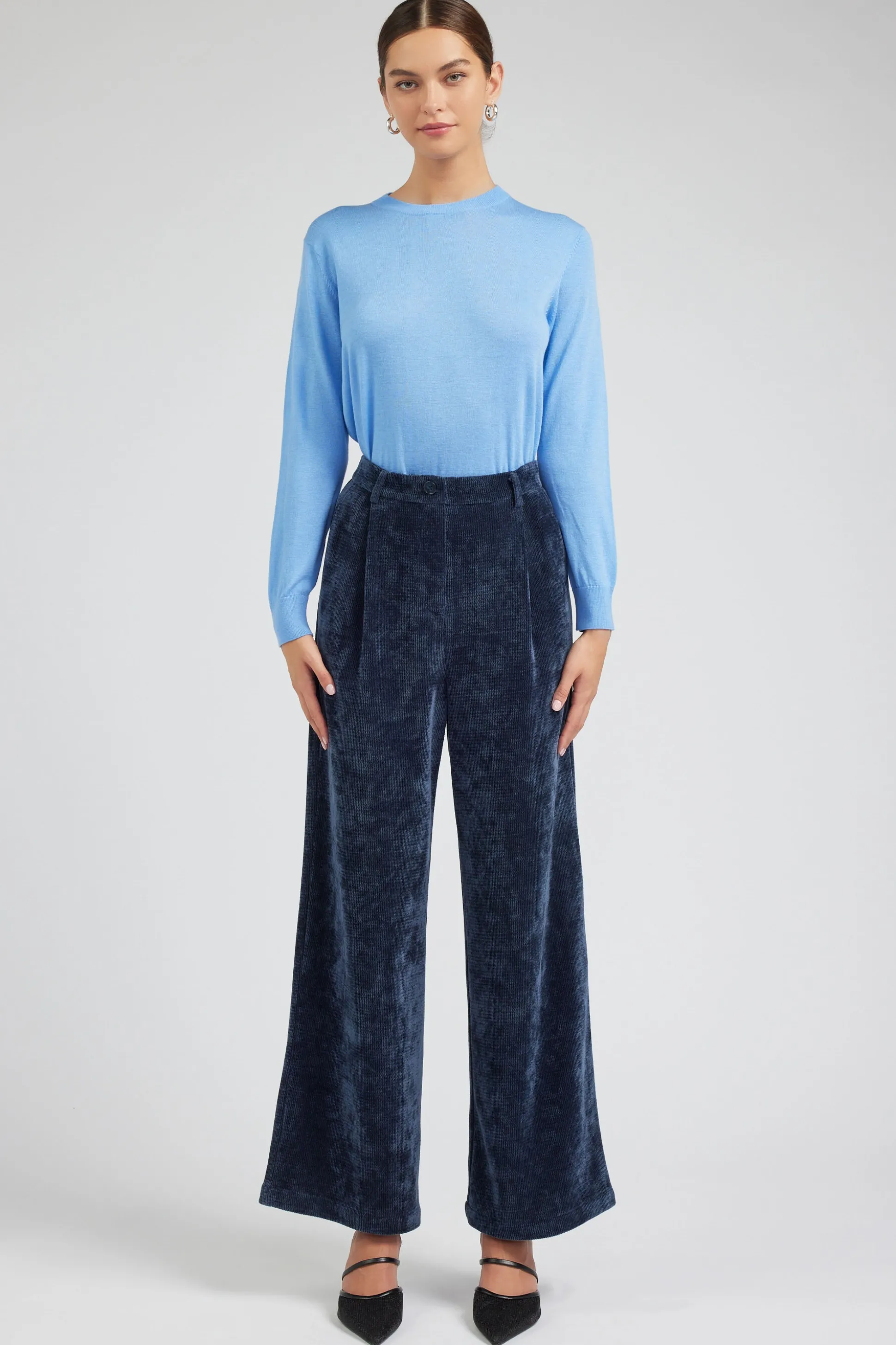 Corduroy Pleated Wide Leg Pant<Current Air Clearance