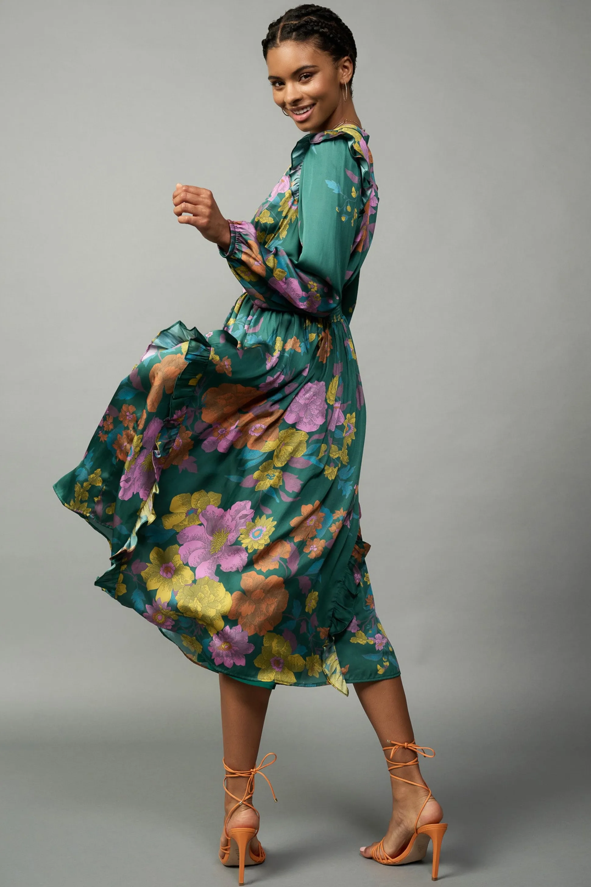 Emmaline Botanical Midi Dress<Current Air Outlet