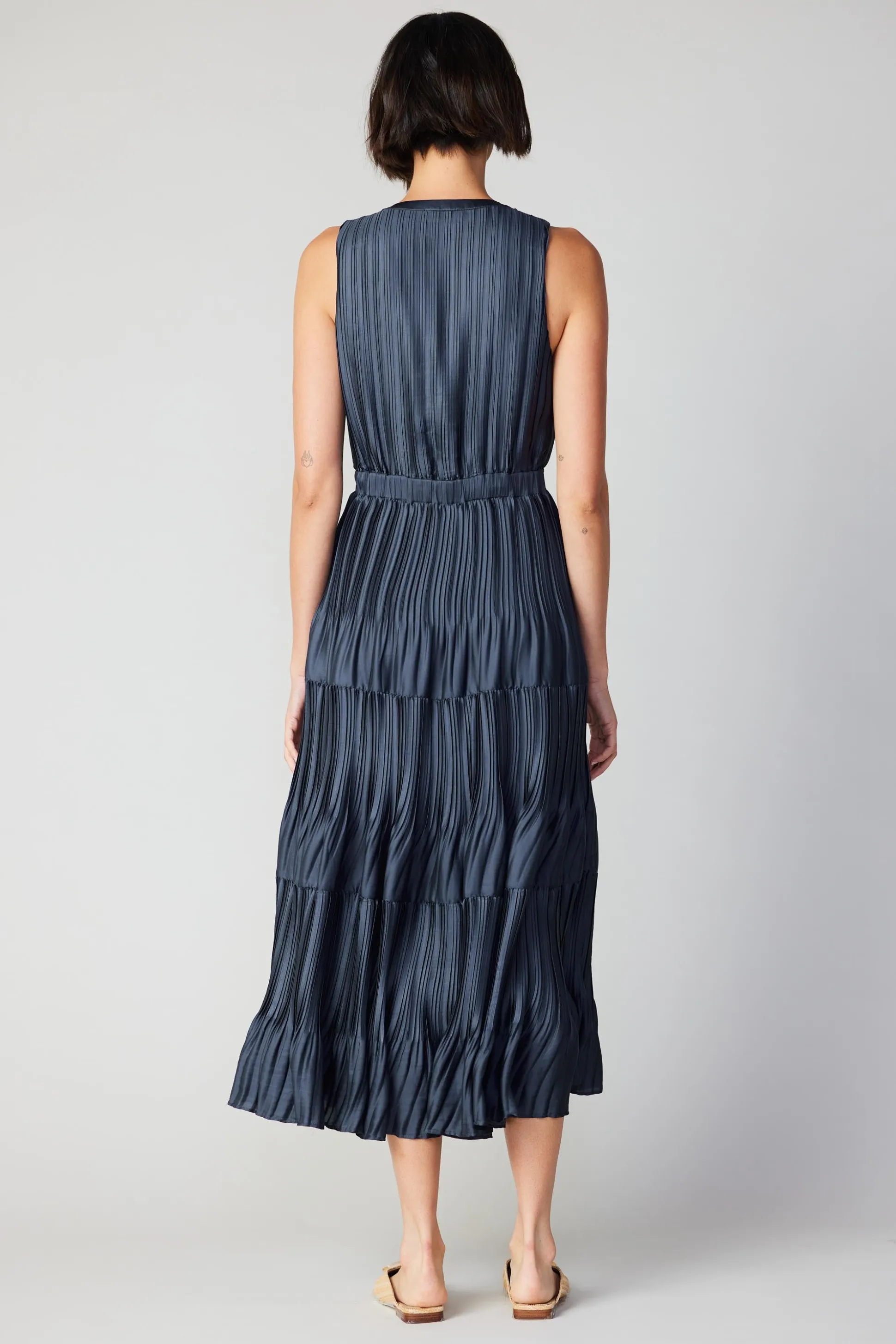 Pleated Sleeveless Maxi Dress<Current Air New